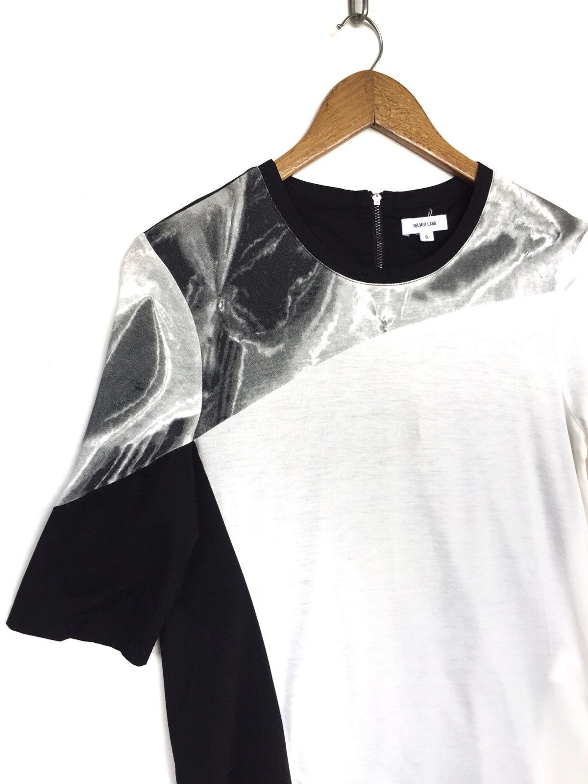 Helmut Lang STEAL🔥Helmut Lang Two Tones Back Zipper Shirt Size US S / EU 44-46 / 1 - 2 Thumbnail