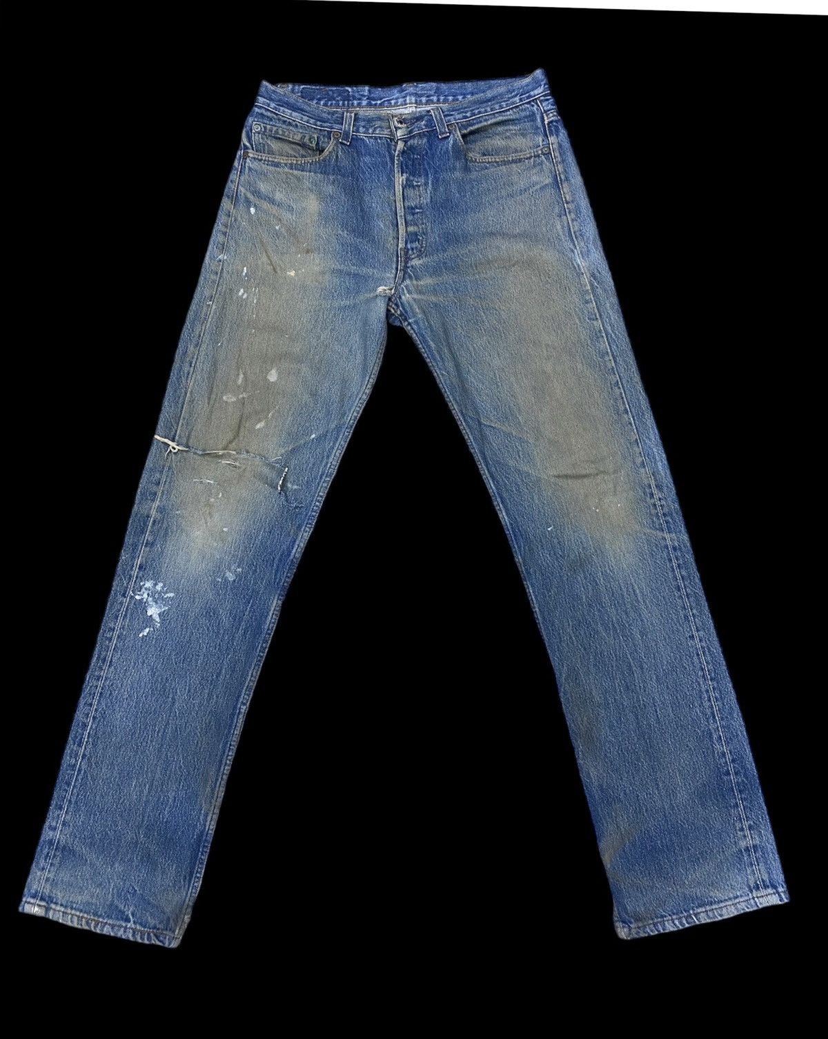 size 32 vintage levi's 501 90s made in USA distressed