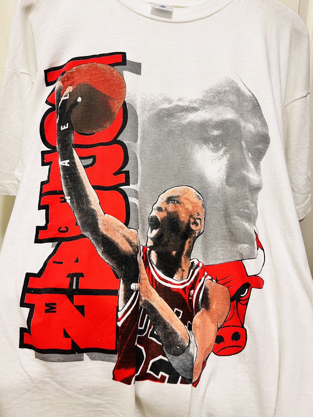NBA × Rap Tees × Vintage Vintage 90s Michael Jordan Chicago Bulls Rap Tee - Size XL Size US XL / EU 56 / 4 - 3 Thumbnail