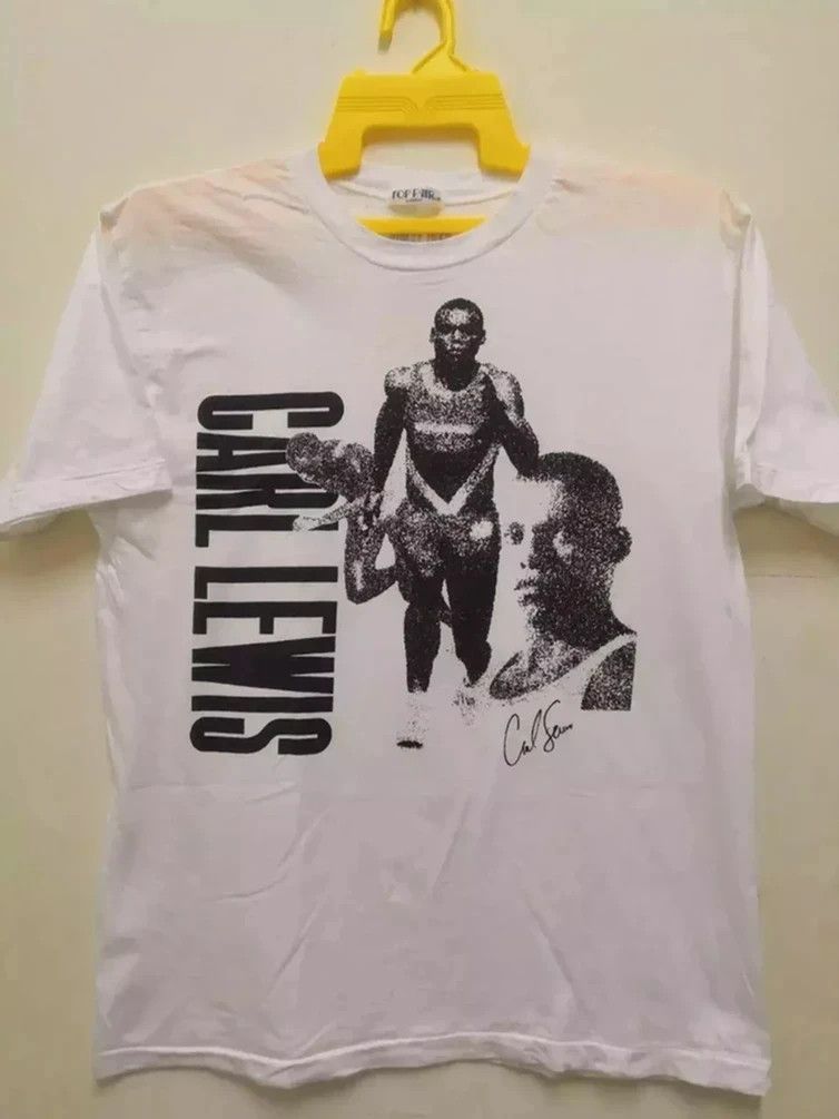 Other Vintage 90s CARL LEWIS T-Shirt 1992 Olympic Games RARE Size US L / EU 52-54 / 3 - 2 Thumbnail