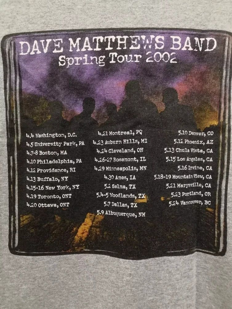 Band Tees Vintage Dave Matthews Band Spring Tour 2002 Tee Rock Size US M / EU 48-50 / 2 - 2 Thumbnail