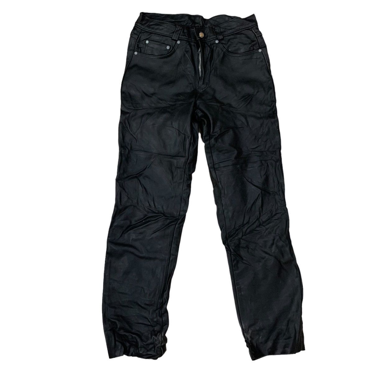 image of Vintage Schott Leather Pants in Black, Men's (Size 30)