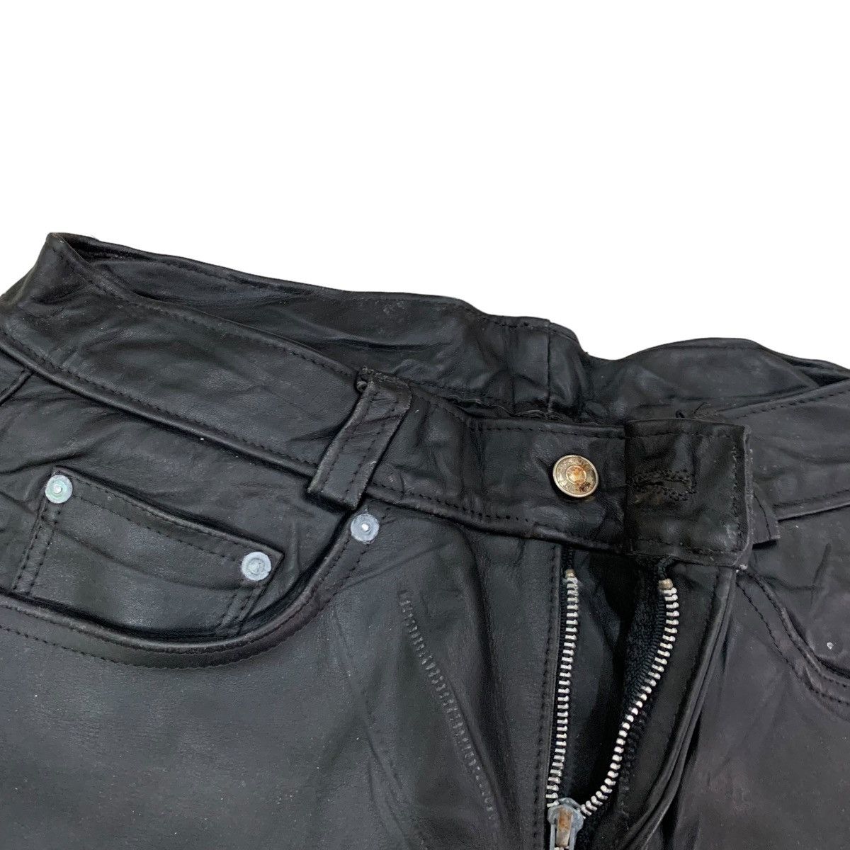 Schott 🔥Vintage Schott Leather Pants Size US 30 / EU 46 - 5 Thumbnail