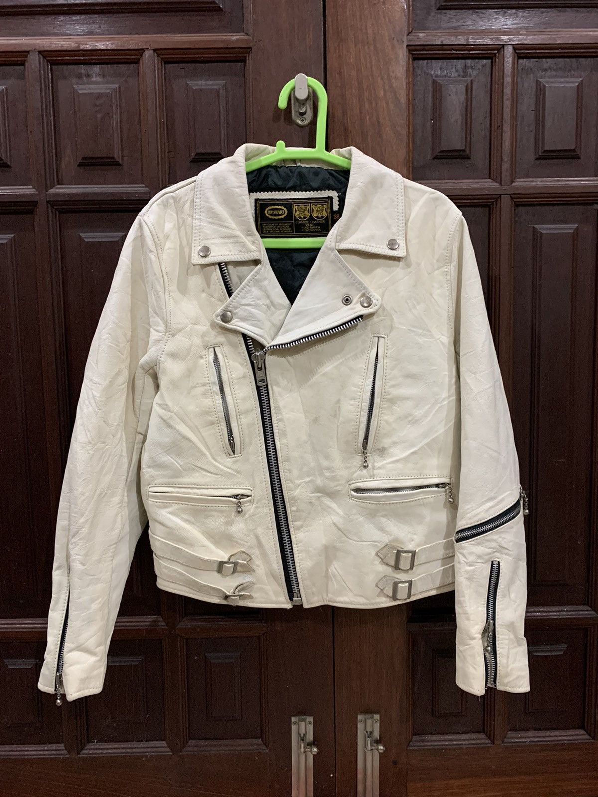Genuine Leather 🔥UPSTART COWHIDE LEATHER DOUBLE COLLAR JACKETS Size US S / EU 44-46 / 1 - 1 Thumbnail