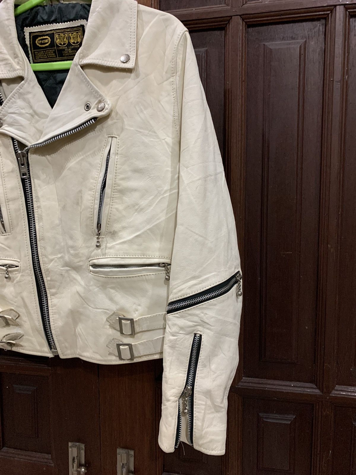 Genuine Leather 🔥UPSTART COWHIDE LEATHER DOUBLE COLLAR JACKETS Size US S / EU 44-46 / 1 - 2 Thumbnail
