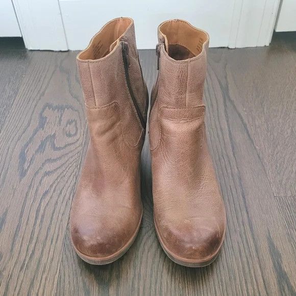 Kork-Ease Korks Patrina Leather Distressed Bootie Casual Travel Size US 6 / IT 36 - 3 Thumbnail