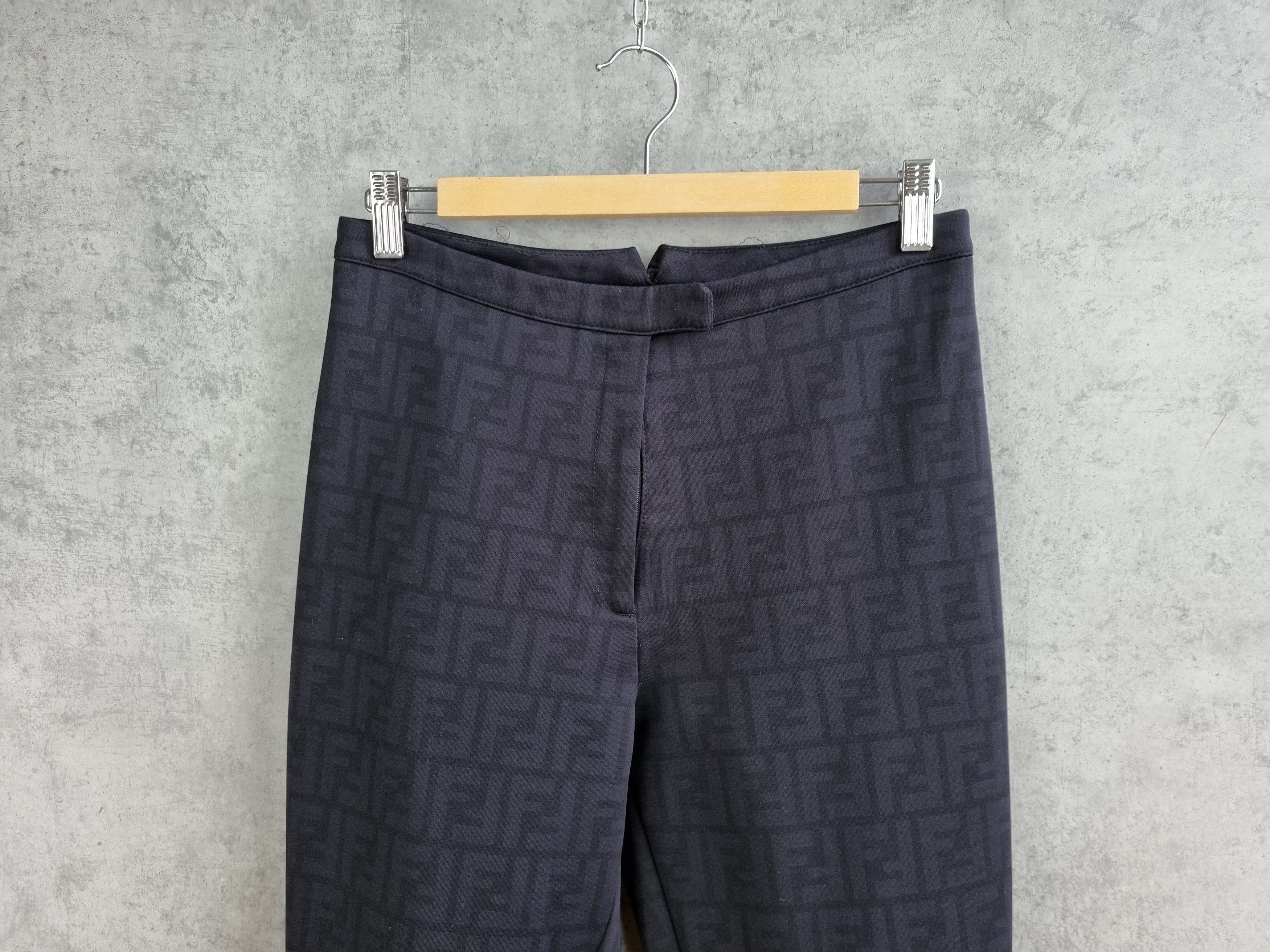 image of 90's Fendi Zucca Monogram Vintage Formal Pants in Mix, Women's (Size 26)