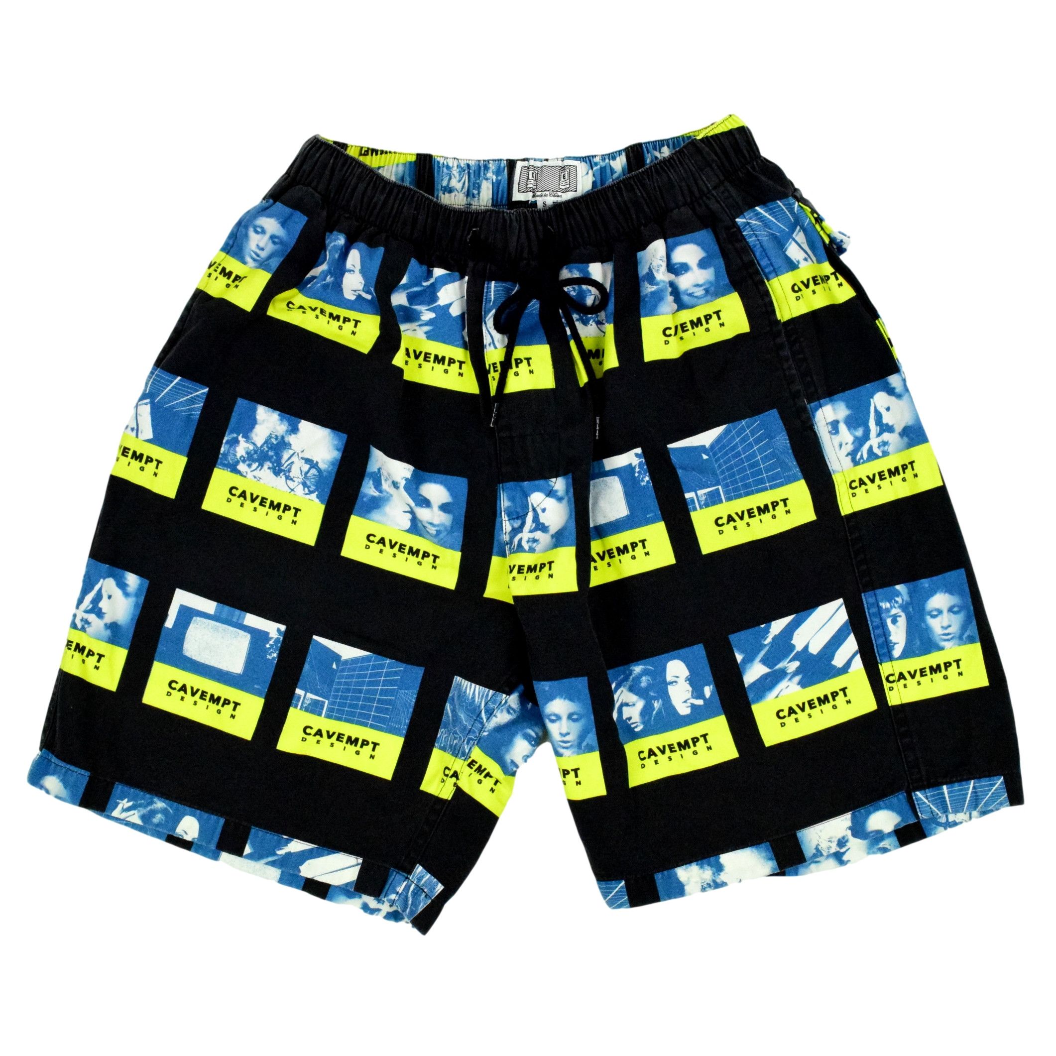 Cav Empt Cav Empt Allover print drawstring shorts - Sz S Size US 26 / EU 42 - 1 Thumbnail