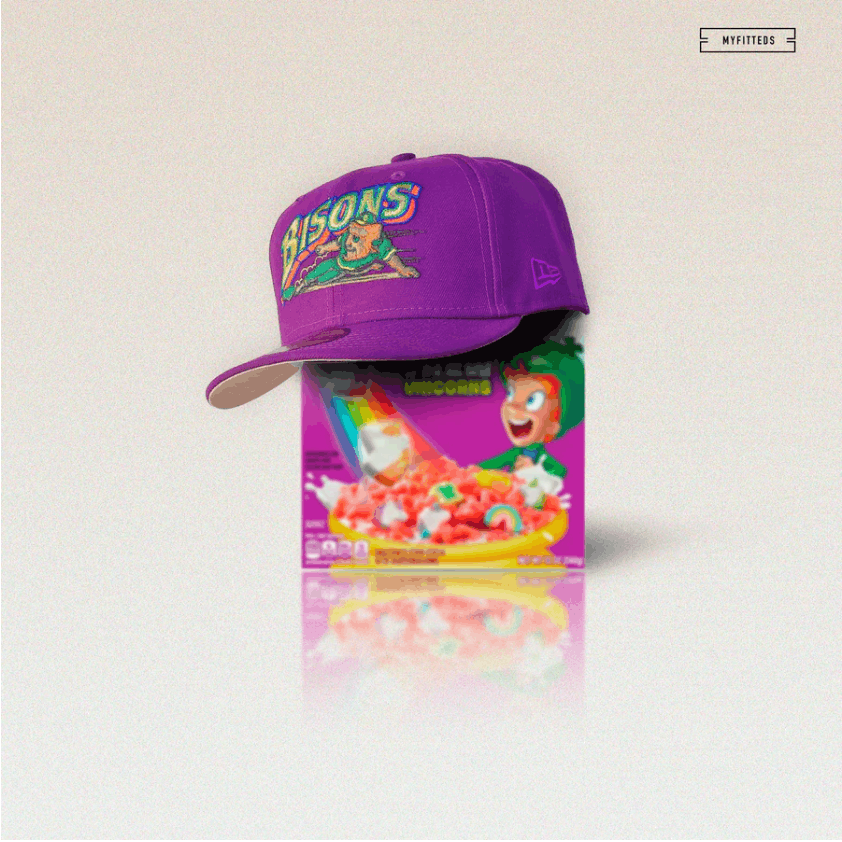 MLB × New Era 7 1/8 Myfitteds Lucky Charms Buffalo Bisons Purple Fruity Size ONE SIZE - 7 Thumbnail