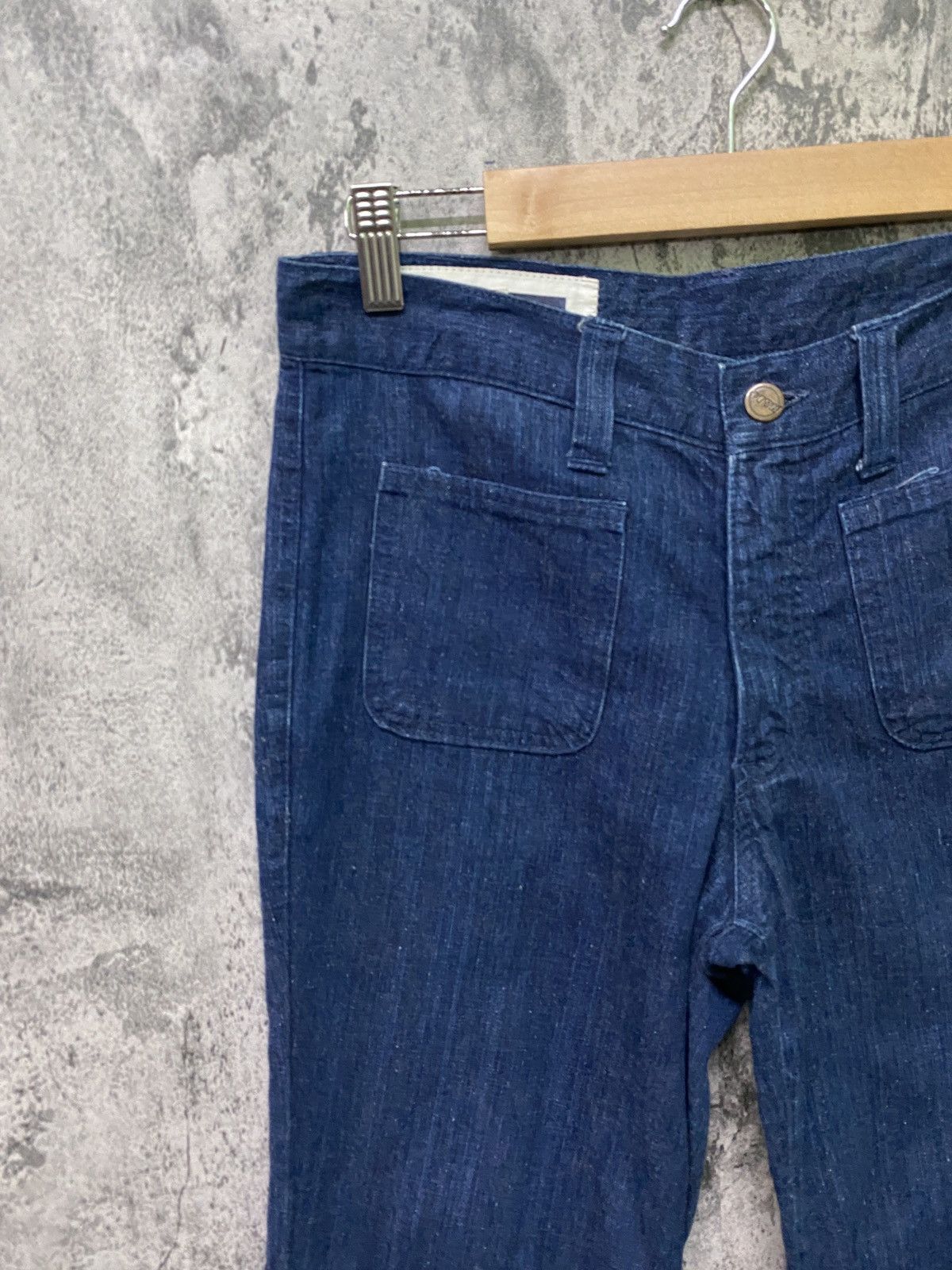 Designer × Japanese Brand Japan Made HALF Flared Wide Leg Bush pant not Jeans Pant Size US 28 / EU 44 - 4 Thumbnail