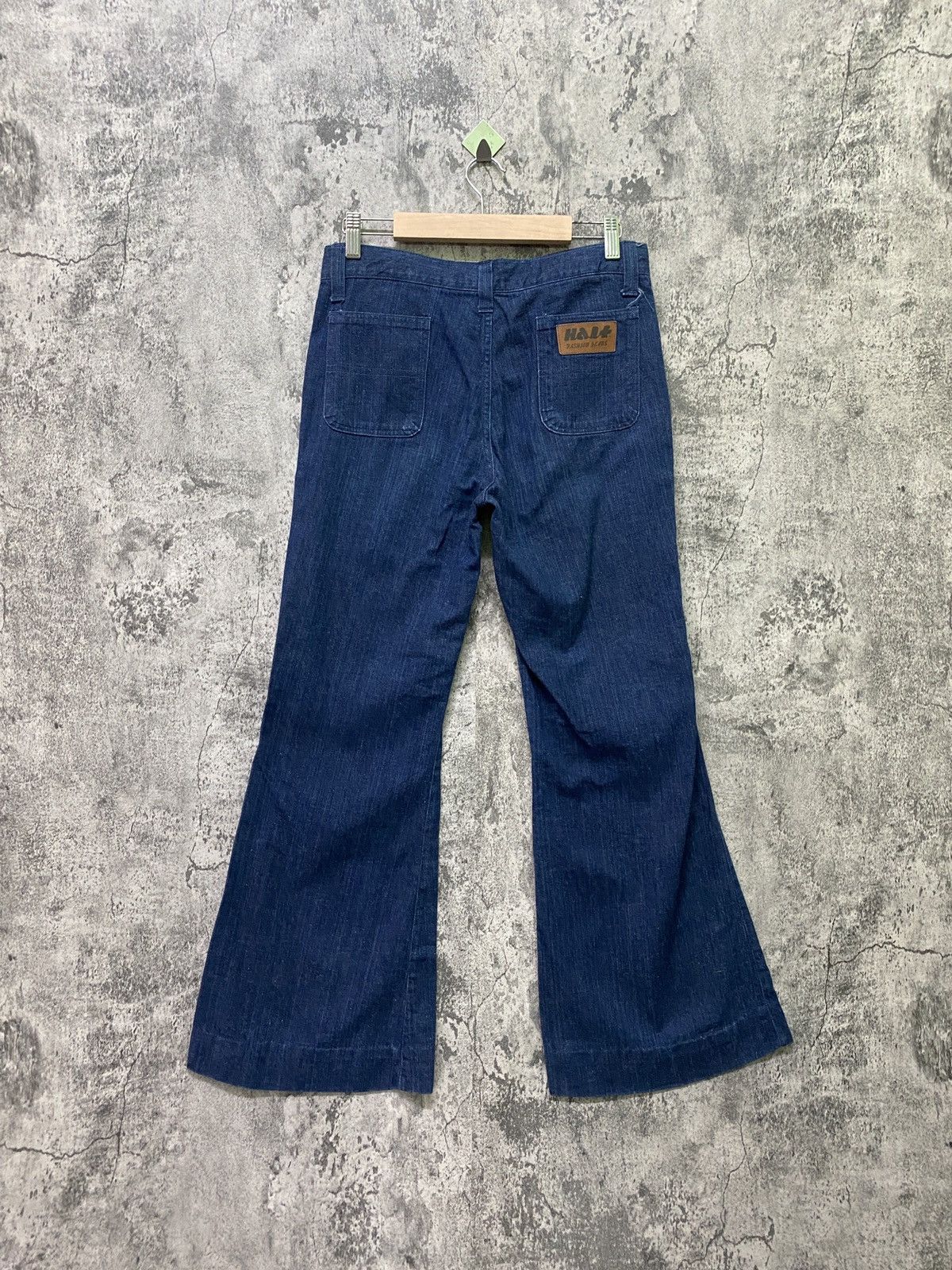 Designer × Japanese Brand Japan Made HALF Flared Wide Leg Bush pant not Jeans Pant Size US 28 / EU 44 - 2 Thumbnail