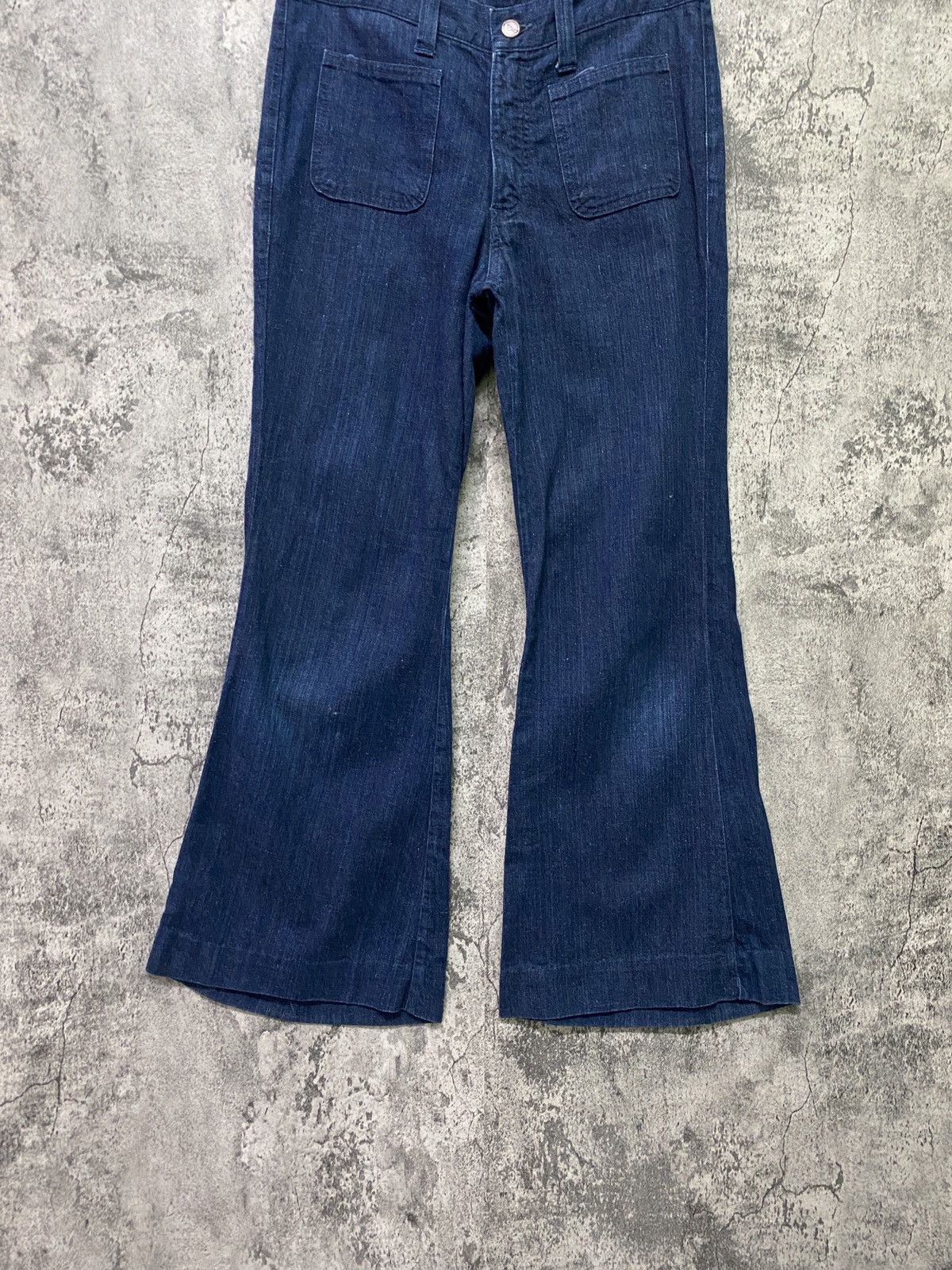 Designer × Japanese Brand Japan Made HALF Flared Wide Leg Bush pant not Jeans Pant Size US 28 / EU 44 - 8 Thumbnail