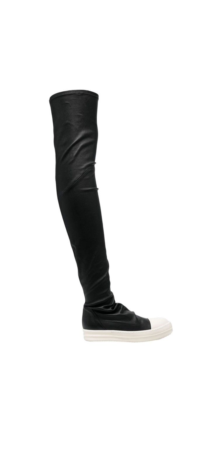 Rick Owens Thigh High Platform Leather Boots