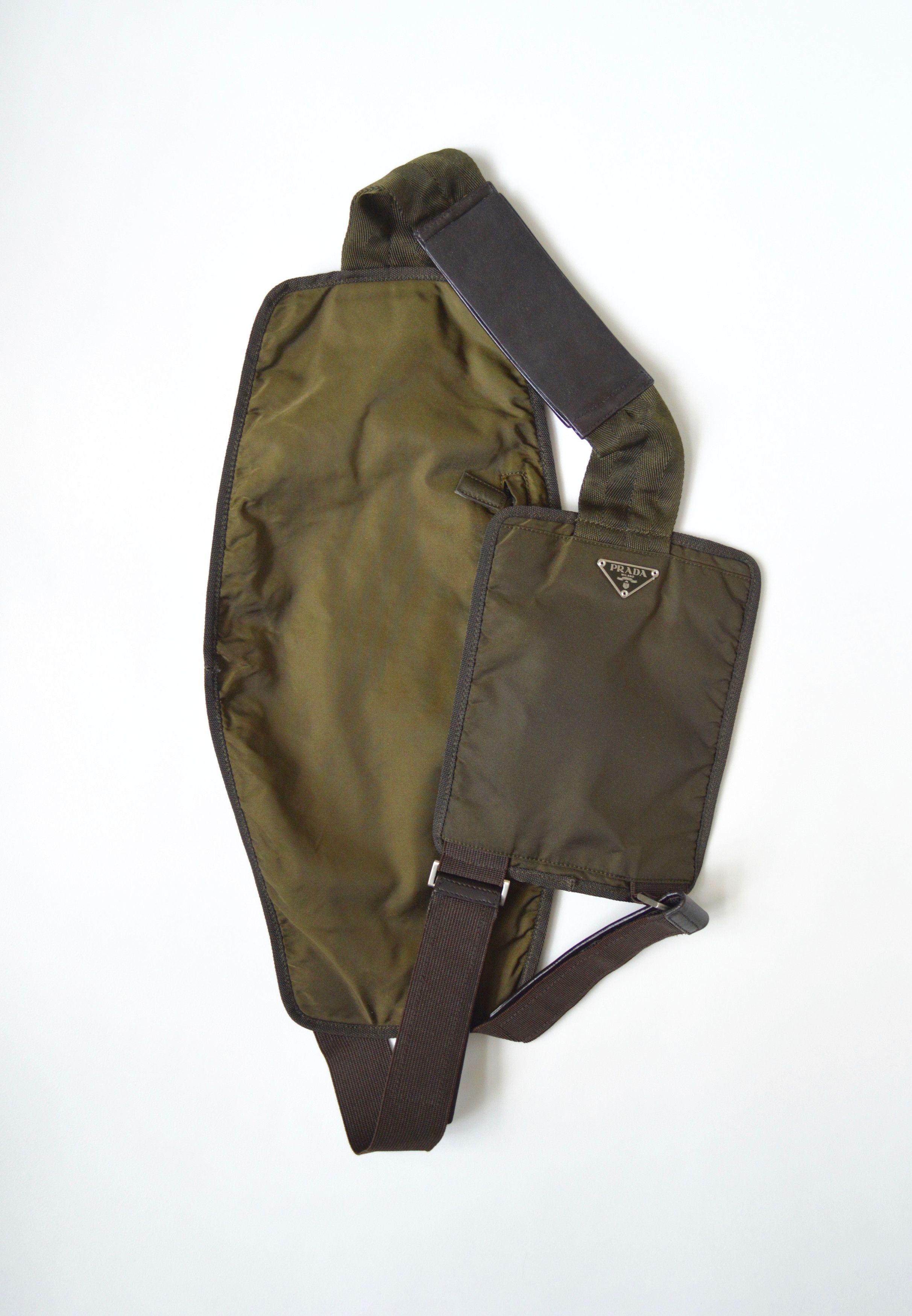 image of Prada A/w 1999 Crossbody Holster Bag in Green, Men's