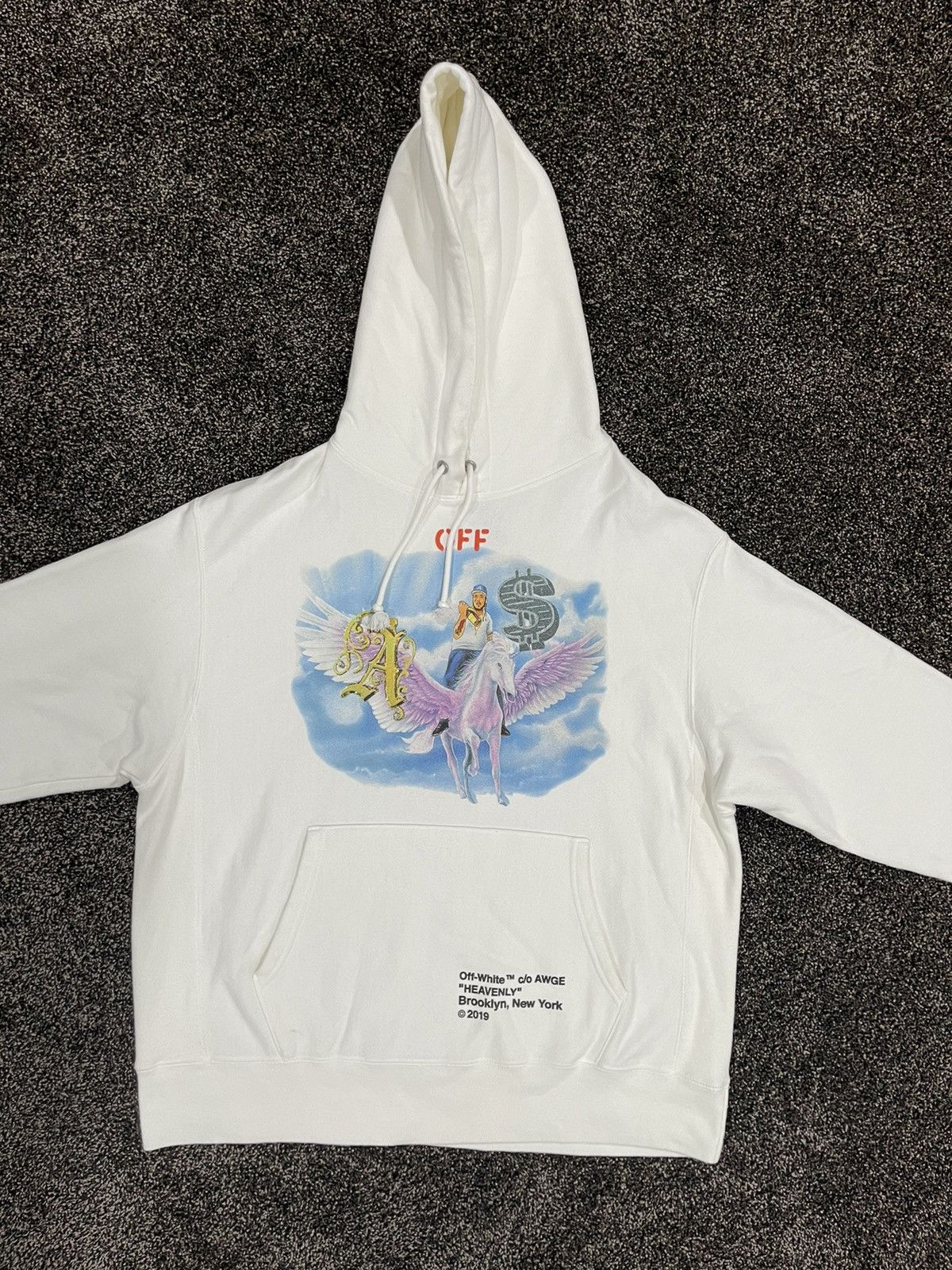 AWGE Off-White x AWGE A$AP Yams Day 2019 White Hoodie Size US L / EU 52-54 / 3 - 4 Thumbnail