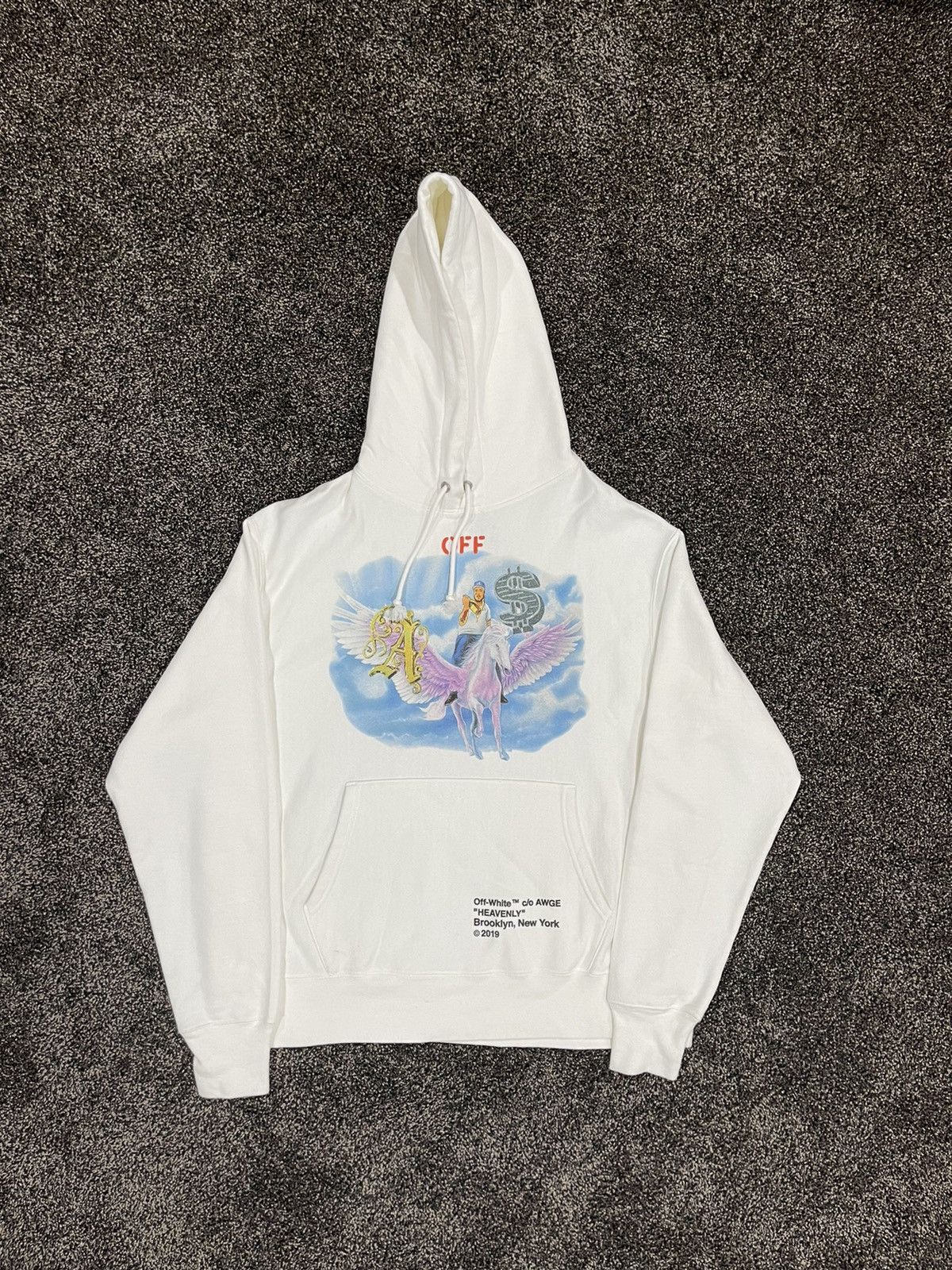 Pre-owned Awge X Off White Off-white X Awge A$ap Yams Day 2019 White Hoodie