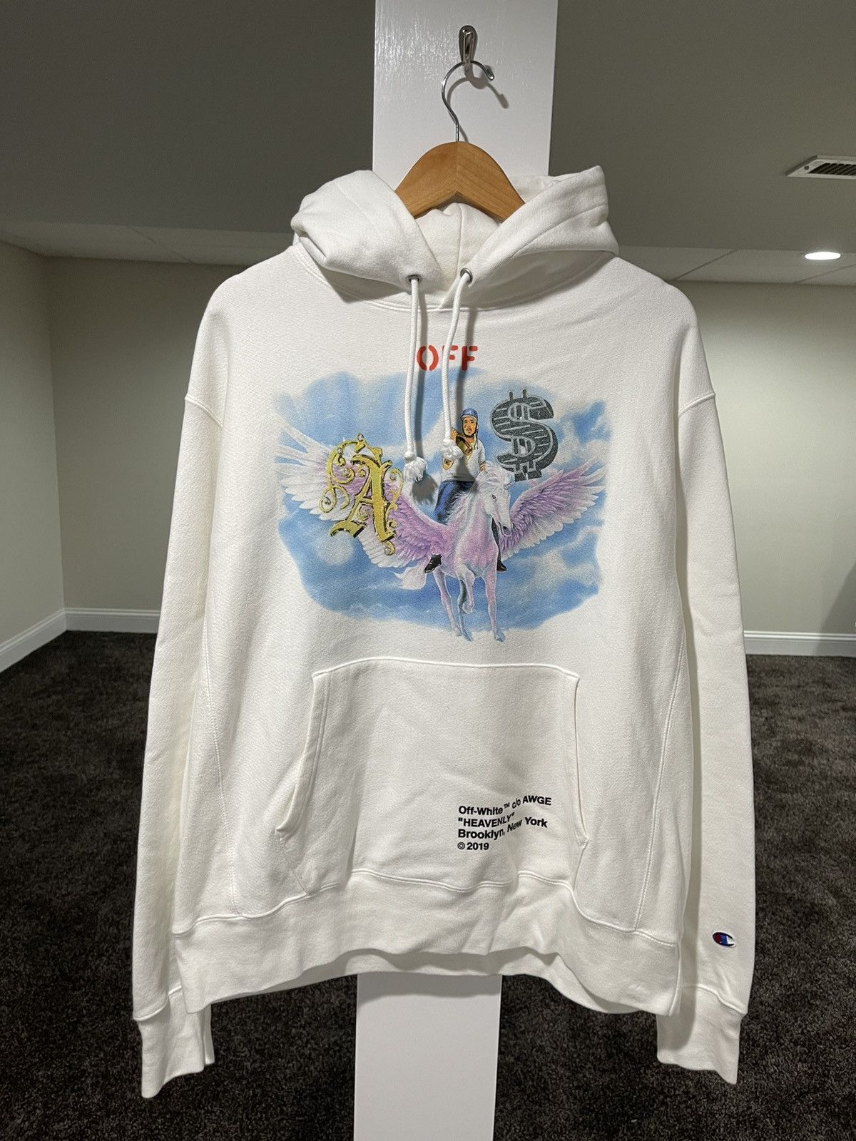 AWGE Off-White x AWGE A$AP Yams Day 2019 White Hoodie Size US L / EU 52-54 / 3 - 2 Thumbnail