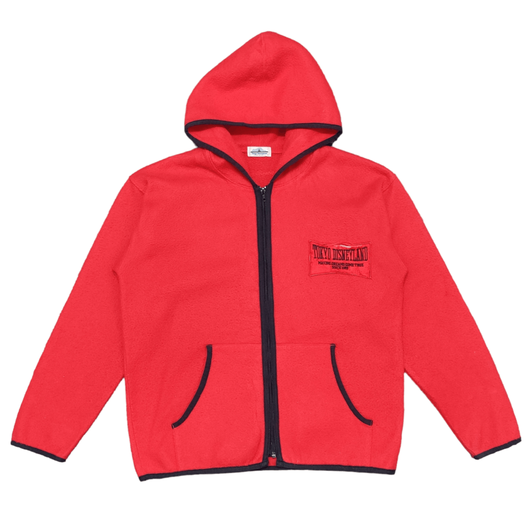 Disney Vintage Tokyo Disneyland Mickey Mouse Fleece Hooded Jacket Size US L / EU 52-54 / 3 - 3 Thumbnail