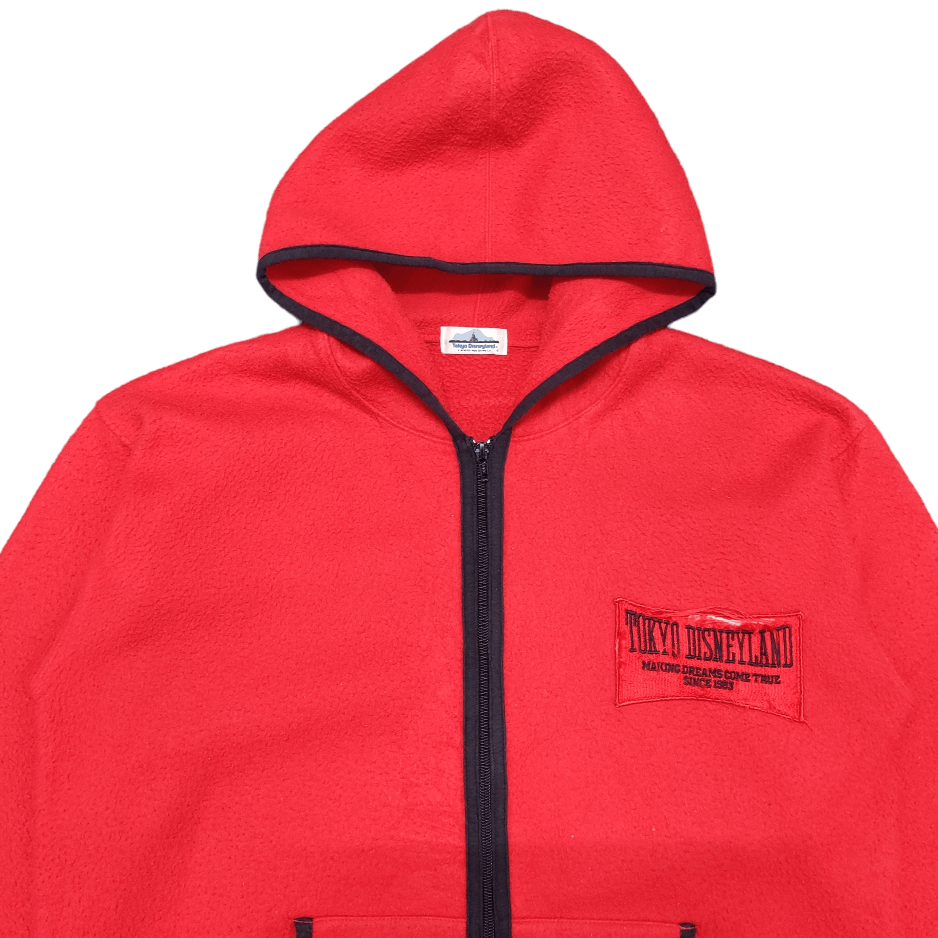 Disney Vintage Tokyo Disneyland Mickey Mouse Fleece Hooded Jacket Size US L / EU 52-54 / 3 - 4 Thumbnail