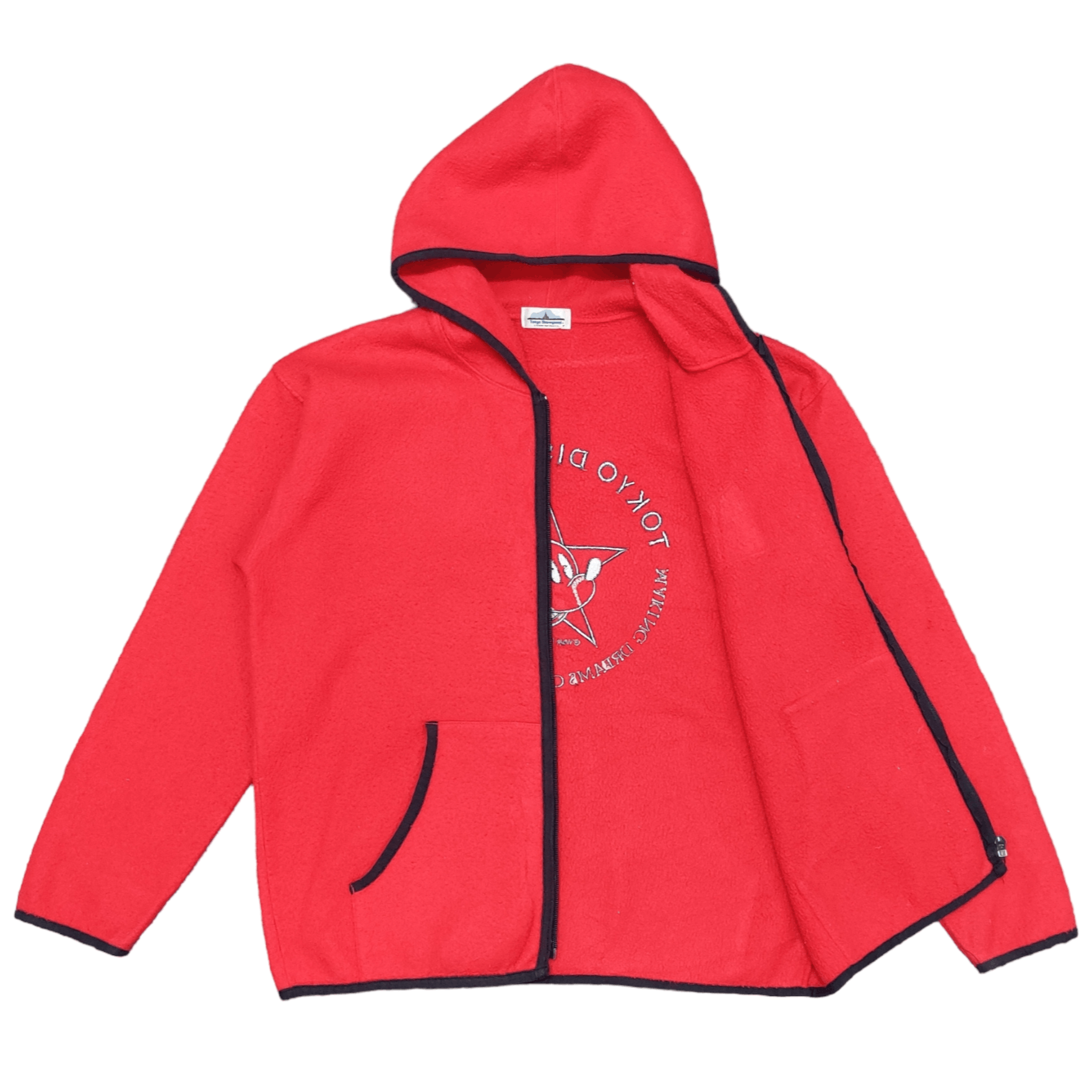 Disney Vintage Tokyo Disneyland Mickey Mouse Fleece Hooded Jacket Size US L / EU 52-54 / 3 - 8 Thumbnail