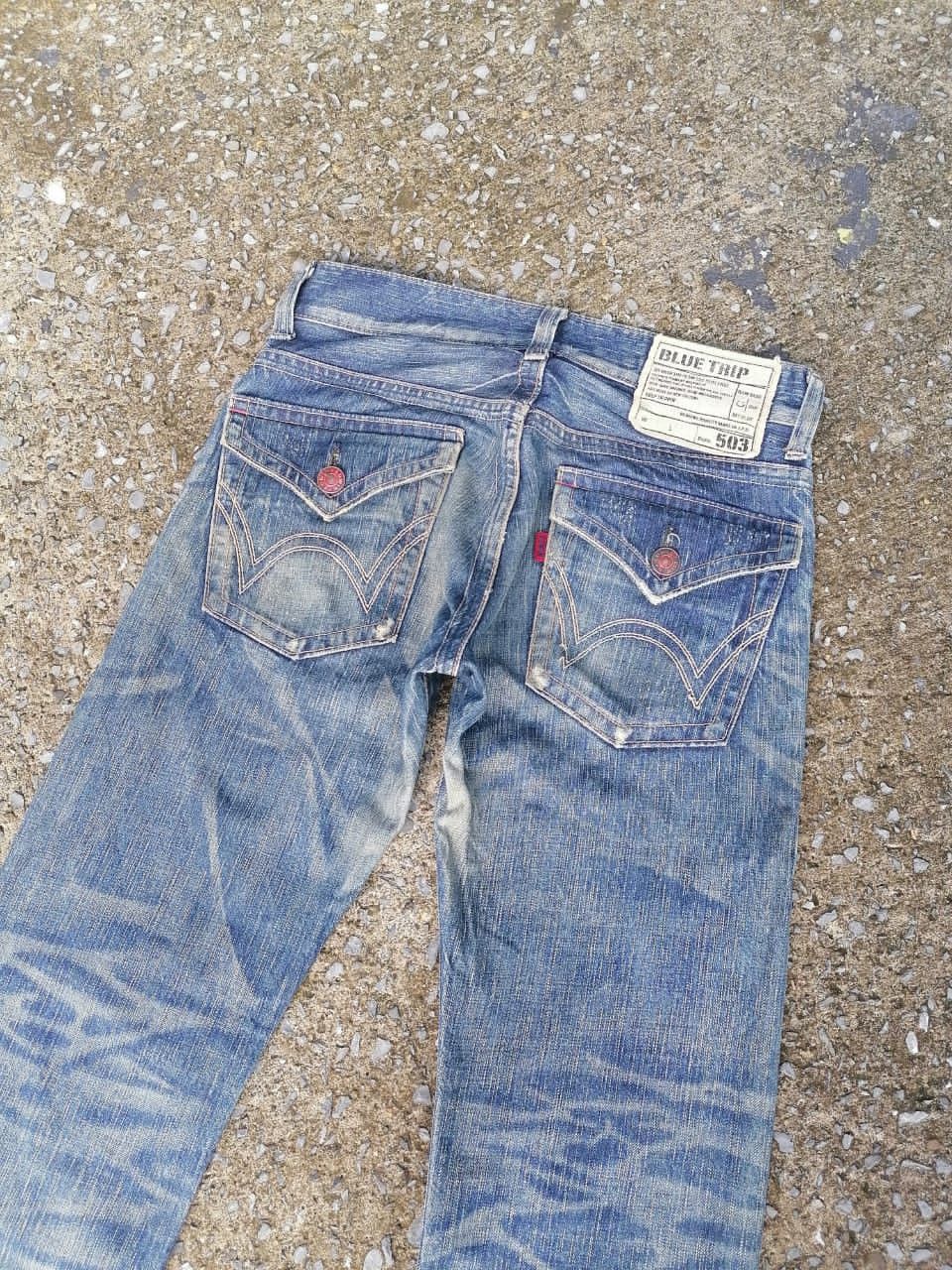 Edwin × Japanese Brand × Vintage Edwin 503 Blue Trip Made In Japan Denim Jeans Size US 30 / EU 46 - 5 Thumbnail
