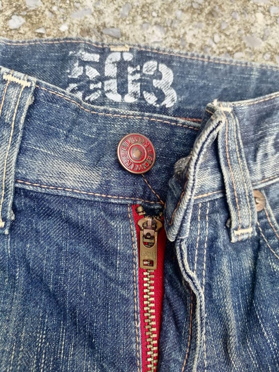 Edwin × Japanese Brand × Vintage Edwin 503 Blue Trip Made In Japan Denim Jeans Size US 30 / EU 46 - 7 Thumbnail