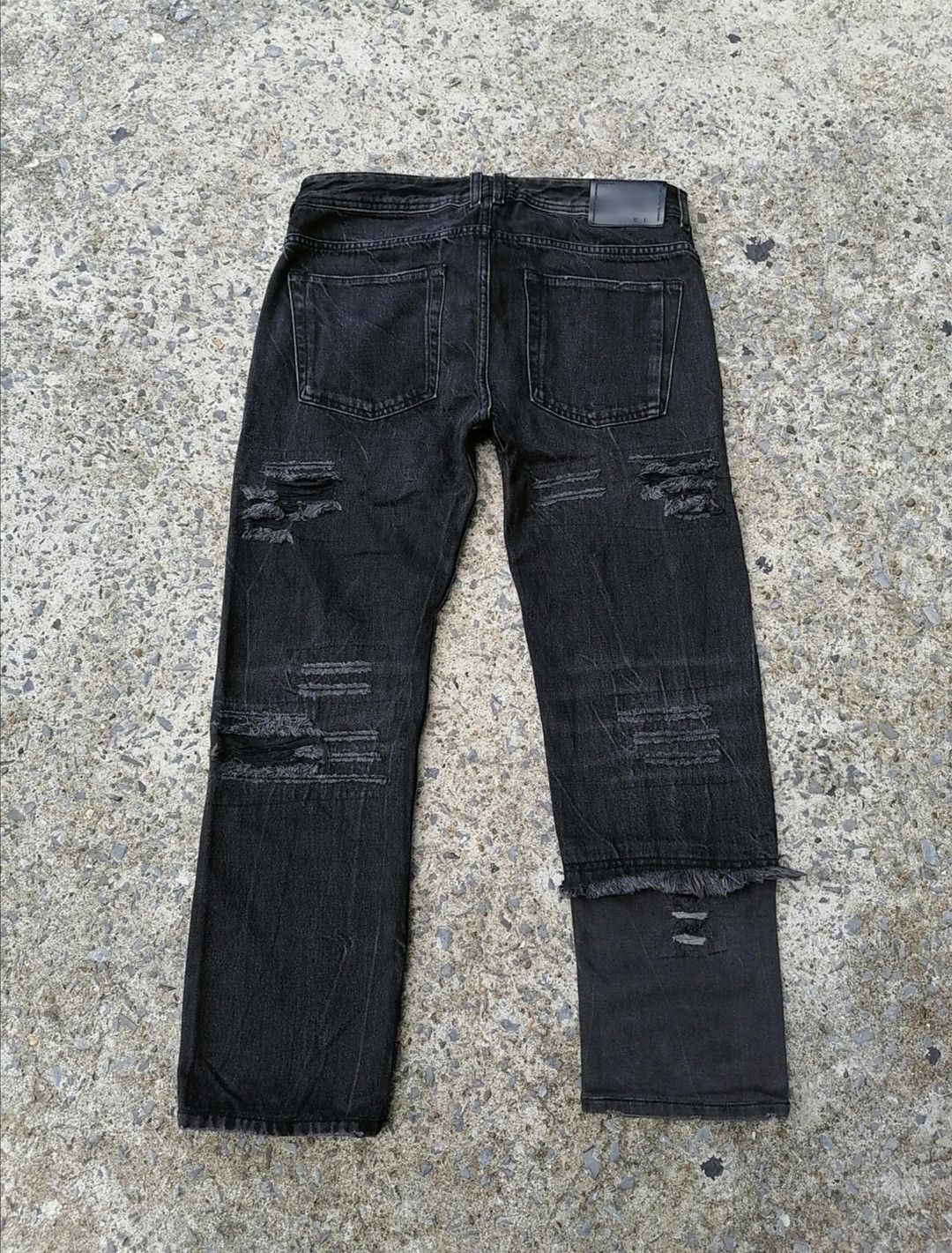 Diesel Black Gold × If Six Was Nine Diesel Black Gold Distressed Black Jeans Size US 34 / EU 50 - 2 Thumbnail
