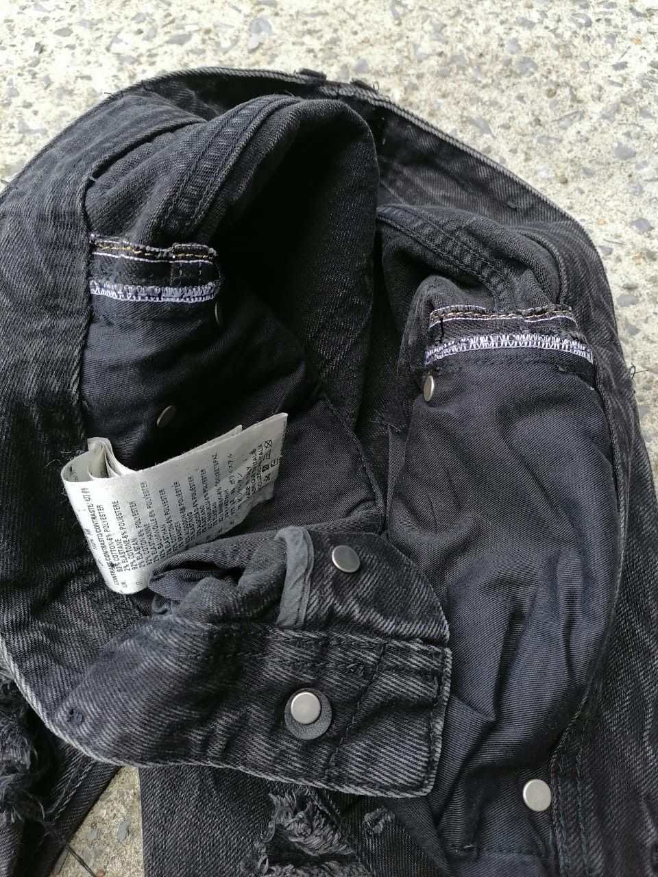 Diesel Black Gold × If Six Was Nine Diesel Black Gold Distressed Black Jeans Size US 34 / EU 50 - 11 Thumbnail