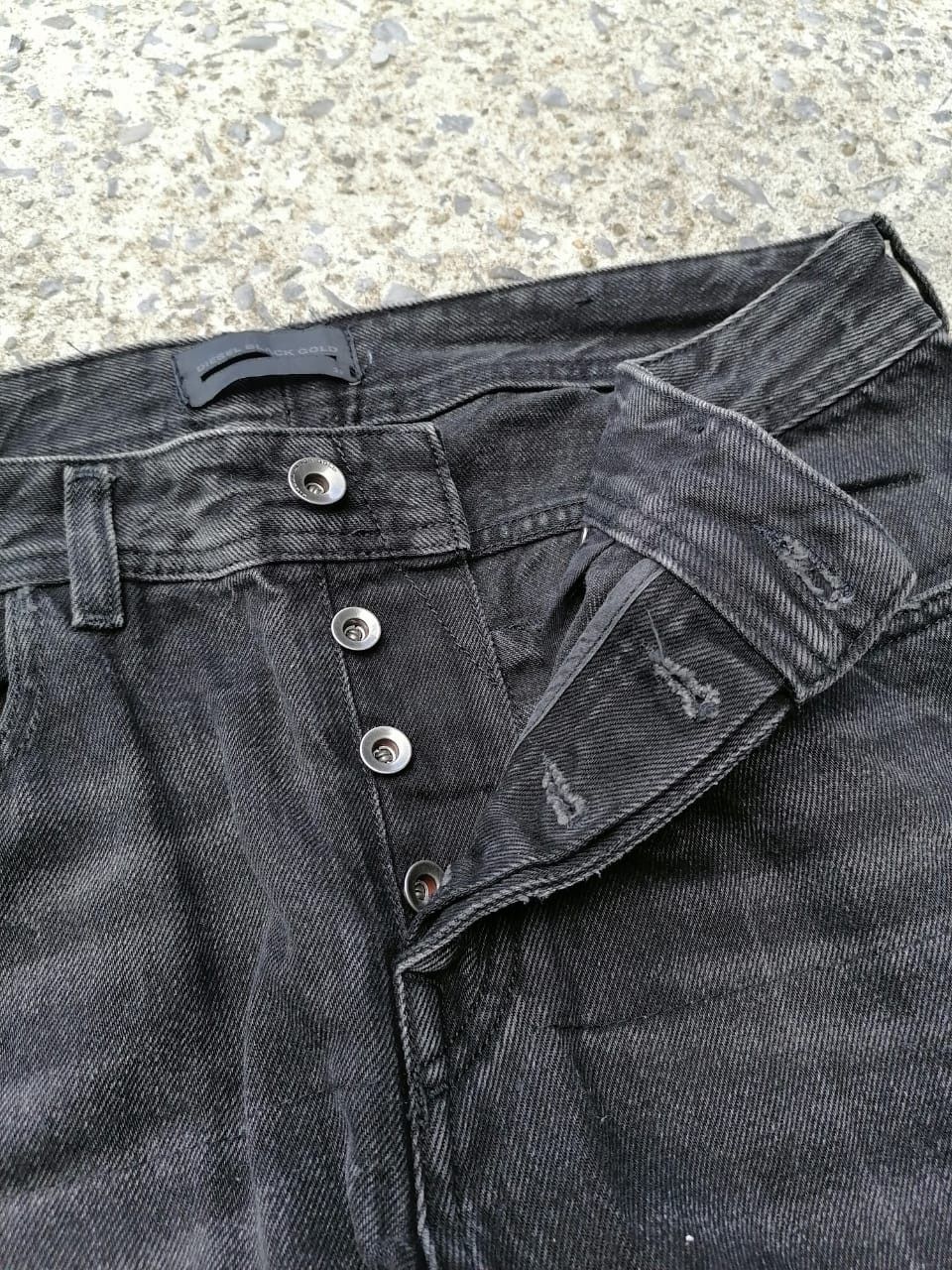 Diesel Black Gold × If Six Was Nine Diesel Black Gold Distressed Black Jeans Size US 34 / EU 50 - 4 Thumbnail