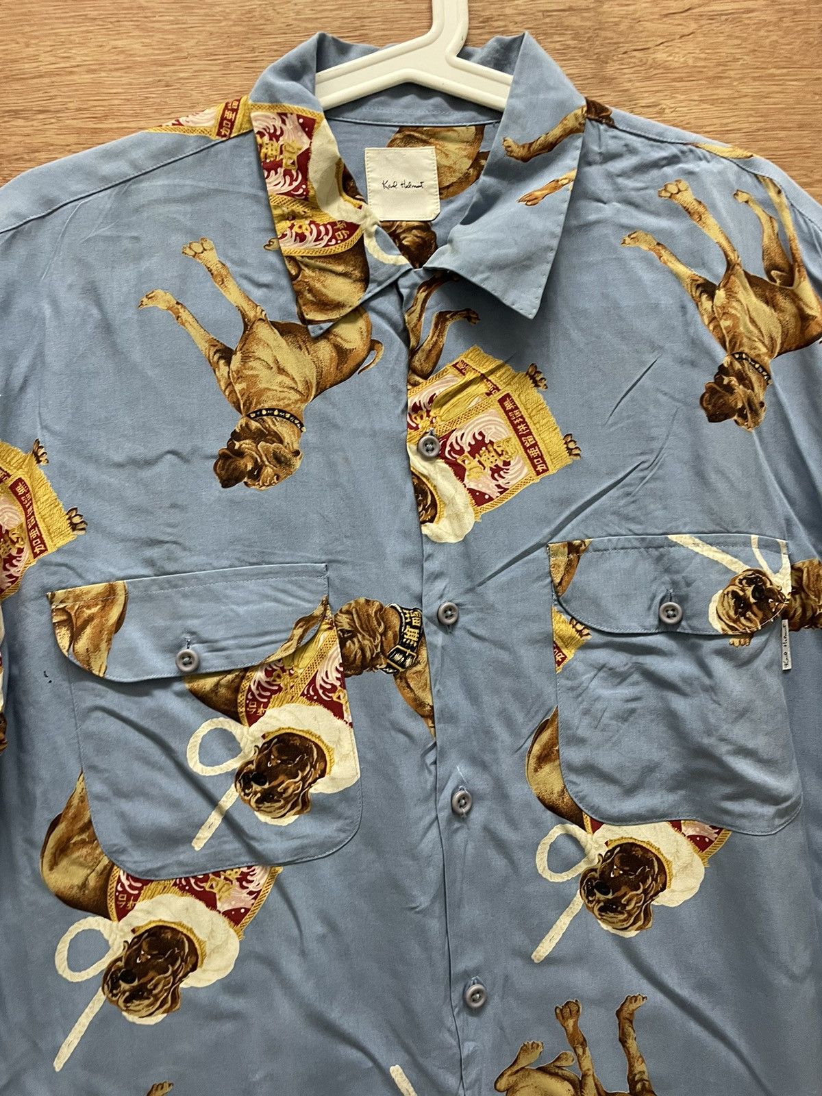 Japanese Brand × Karl Helmut KARL HELMUT SHIRT WITH BULDOG PRINTS Size US M / EU 48-50 / 2 - 2 Thumbnail