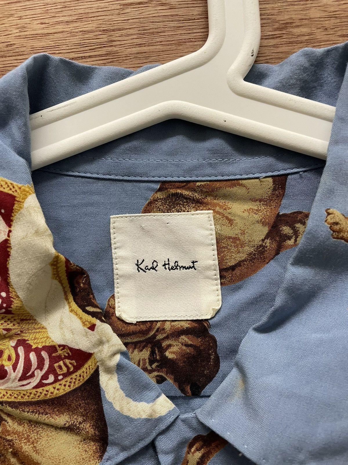 Japanese Brand × Karl Helmut KARL HELMUT SHIRT WITH BULDOG PRINTS Size US M / EU 48-50 / 2 - 4 Thumbnail