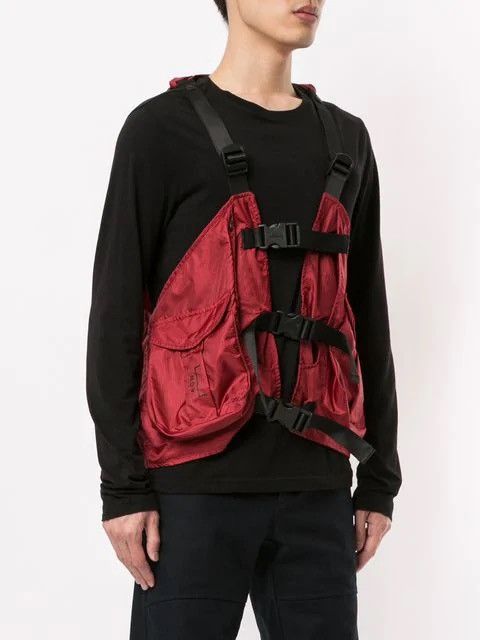 image of A Cold Wall Acw Military Stile Life Jacket Utility Harness in Red, Men's (Size Small)