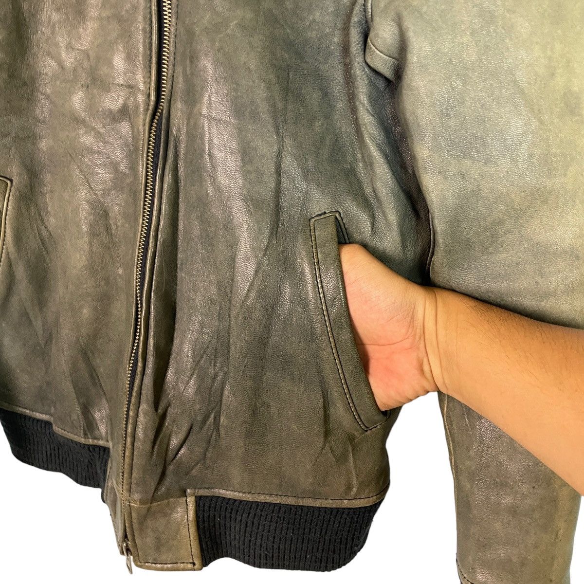 Journal Standard Journal Standard Goat Leather Bomber Jacket Size US M / EU 48-50 / 2 - 8 Thumbnail