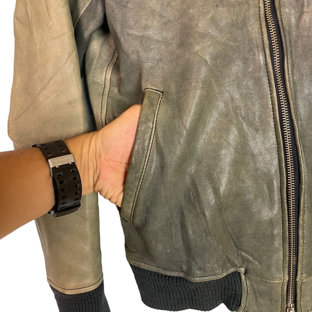 Journal Standard Journal Standard Goat Leather Bomber Jacket Size US M / EU 48-50 / 2 - 7 Thumbnail