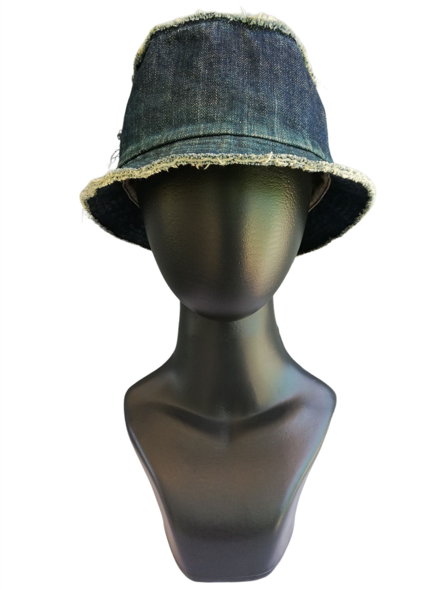 Indigo × Japanese Brand 🔥Very Rare Palias Palace 🇯🇵 Distressed Denim Bucket Hat Size ONE SIZE - 9 Thumbnail