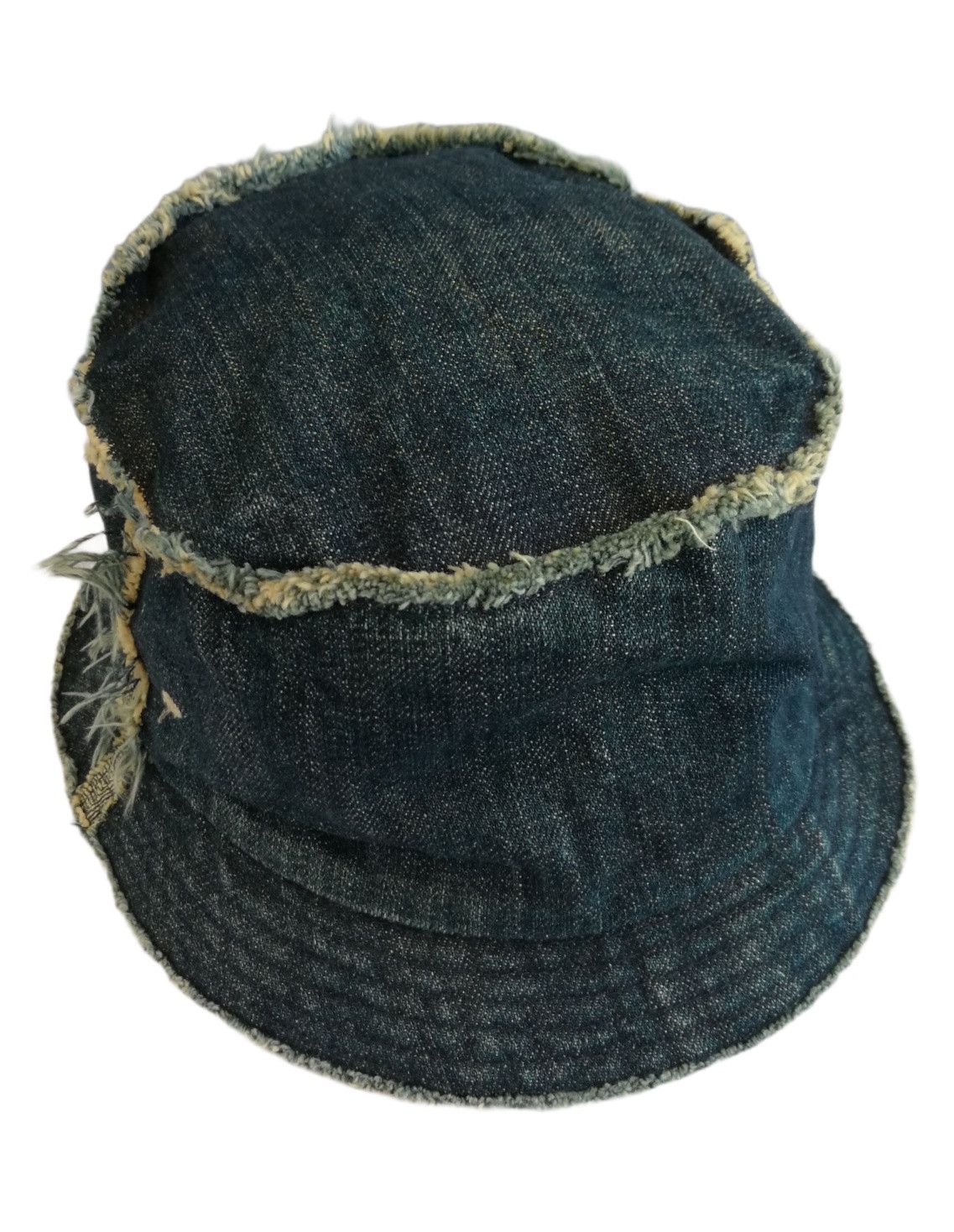 Indigo × Japanese Brand 🔥Very Rare Palias Palace 🇯🇵 Distressed Denim Bucket Hat Size ONE SIZE - 12 Thumbnail