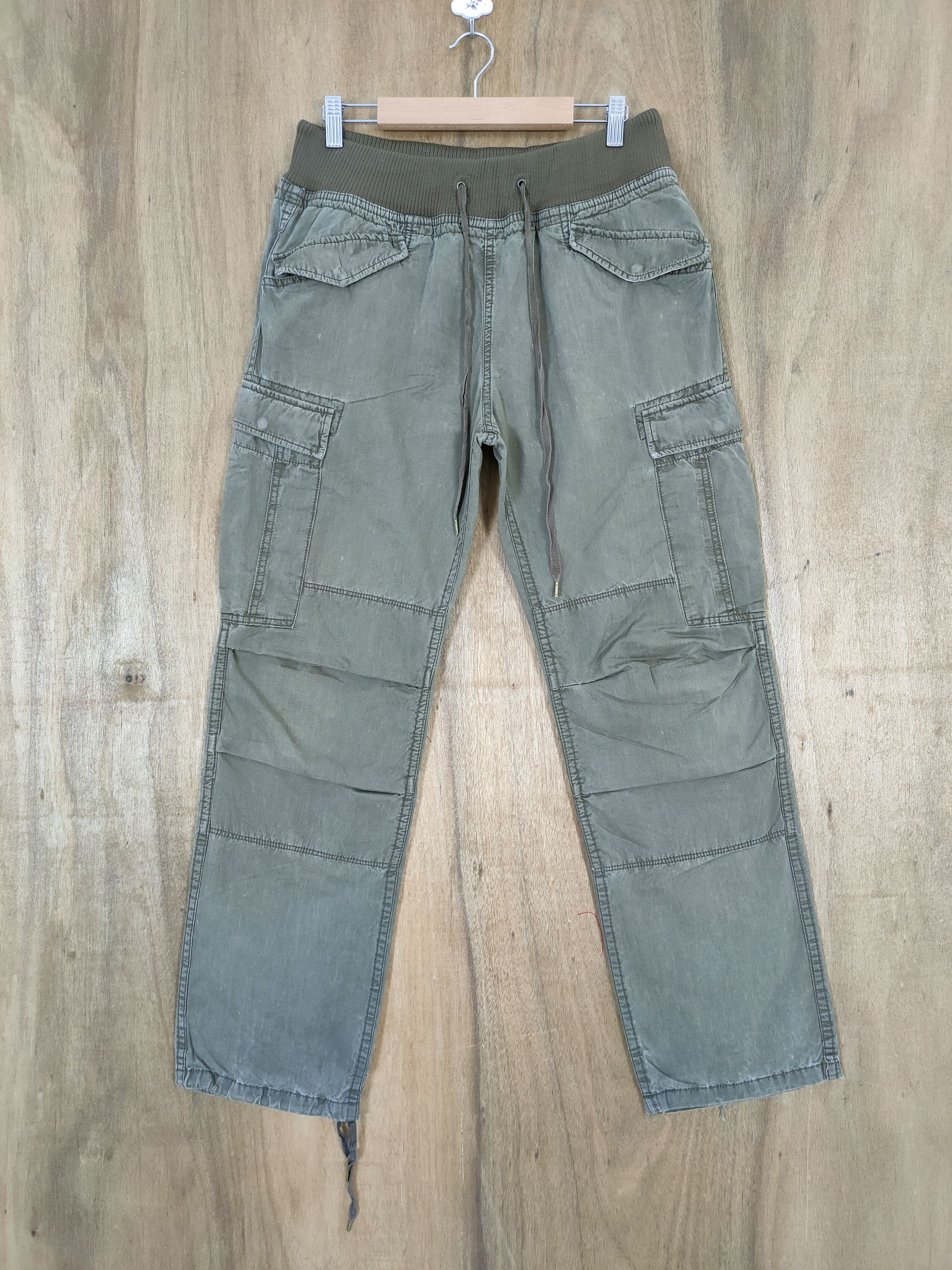 Japanese Brand VINTAGE GOA SPRING WAIST FADED CARGO PANTS Size US 32 / EU 48 - 1 Thumbnail
