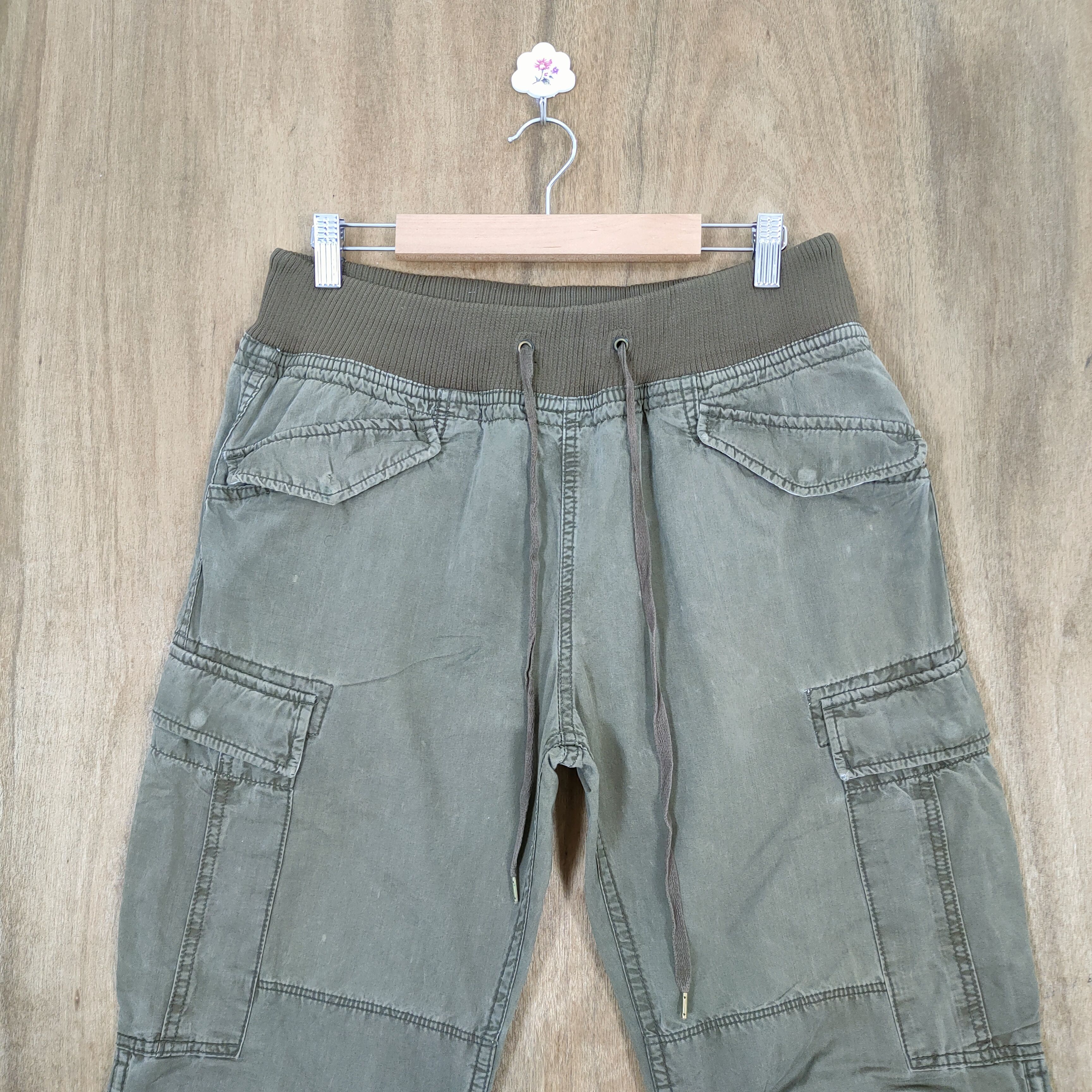 Japanese Brand VINTAGE GOA SPRING WAIST FADED CARGO PANTS Size US 32 / EU 48 - 2 Thumbnail