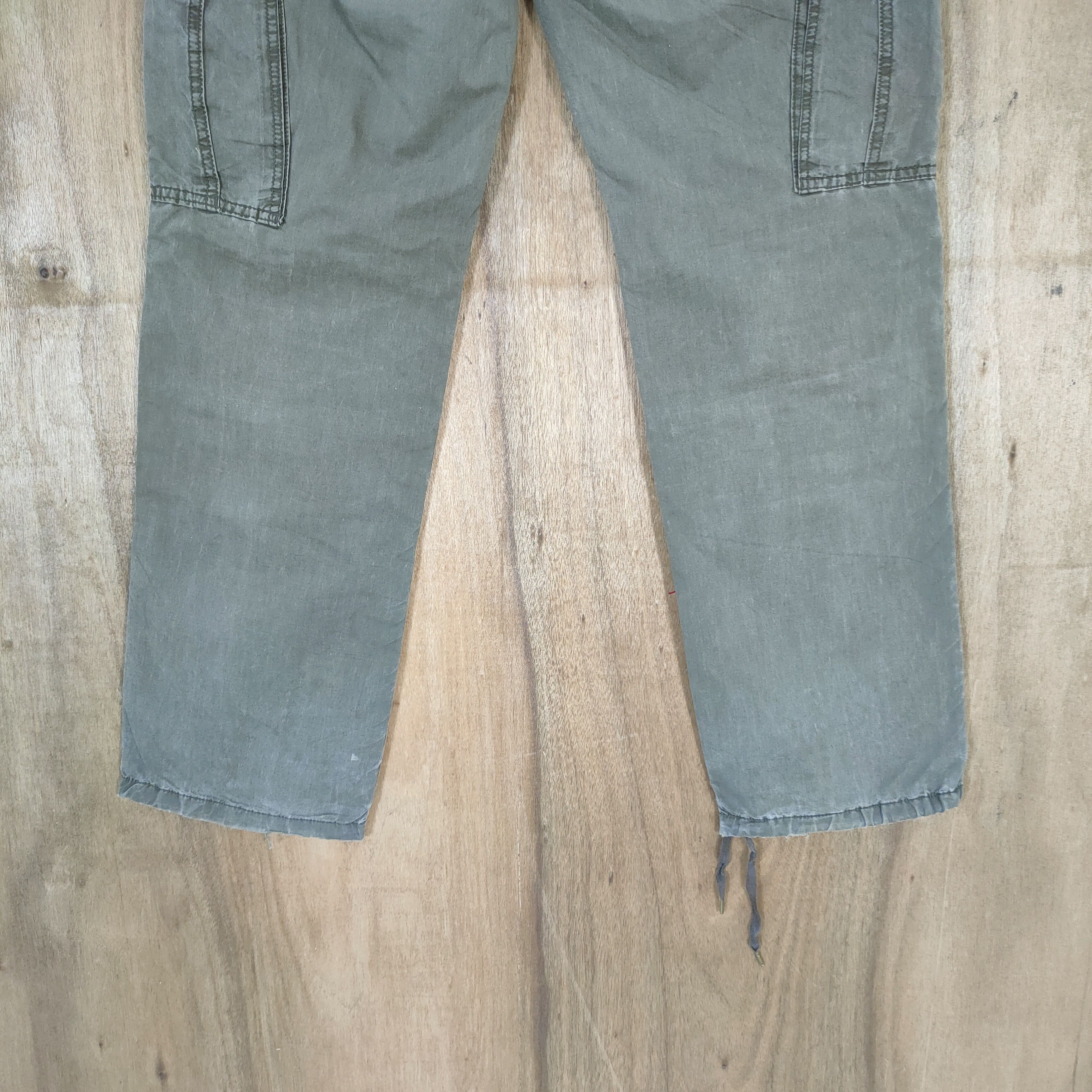 Japanese Brand VINTAGE GOA SPRING WAIST FADED CARGO PANTS Size US 32 / EU 48 - 11 Thumbnail