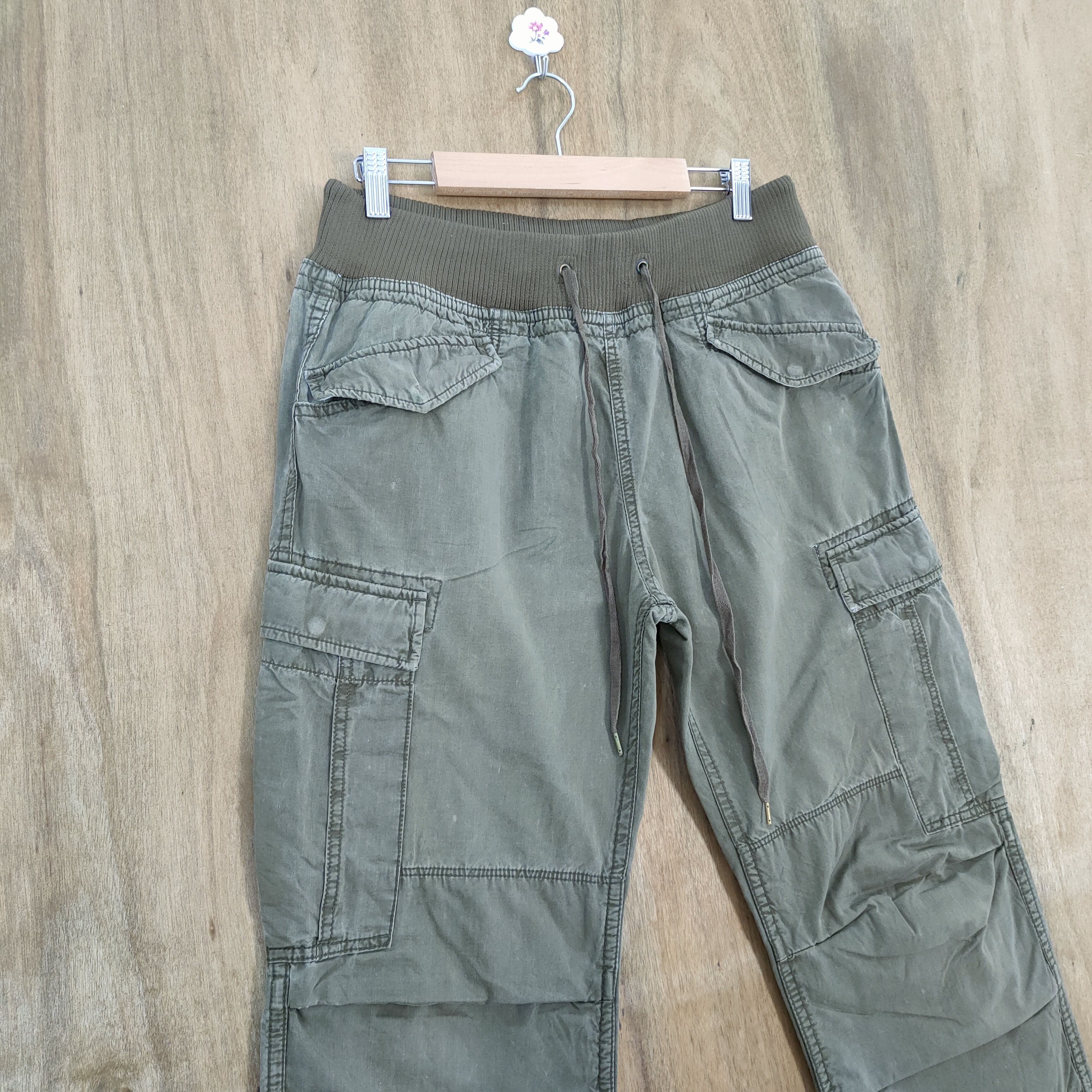 Japanese Brand VINTAGE GOA SPRING WAIST FADED CARGO PANTS Size US 32 / EU 48 - 4 Thumbnail