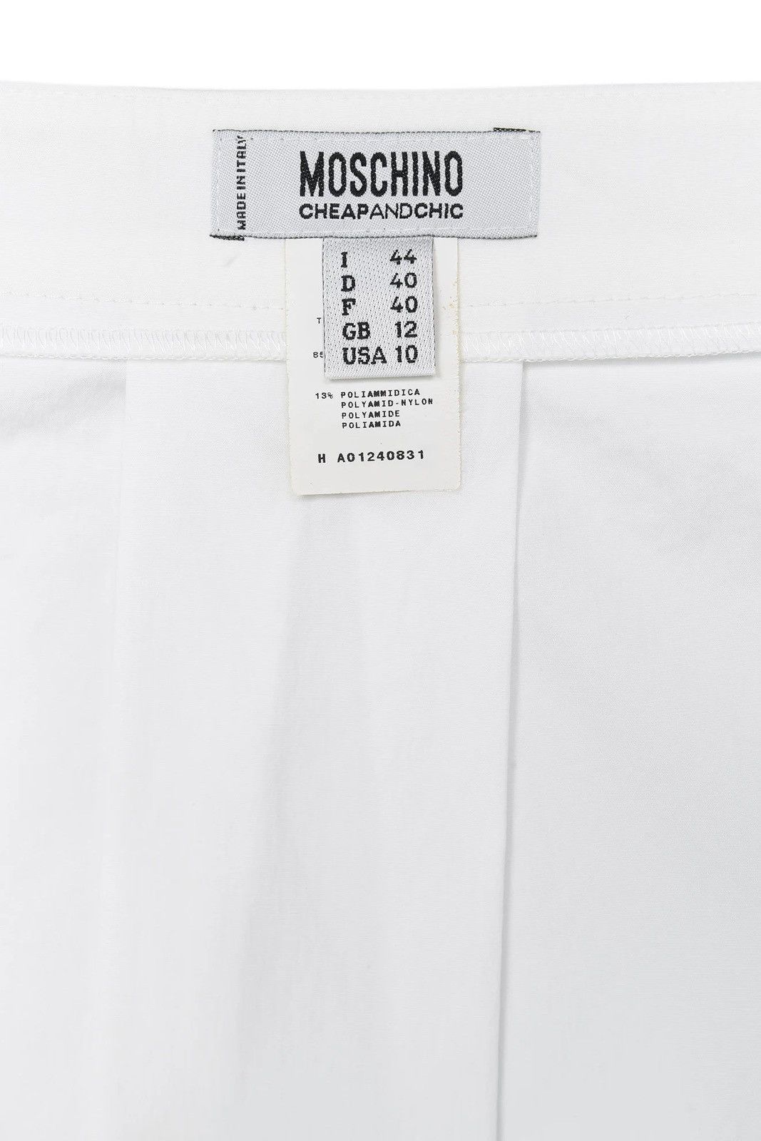 Moschino Moschino White Skirt with Sprayed Smiley Face Print Size 32" / US 10 / IT 46 - 5 Thumbnail