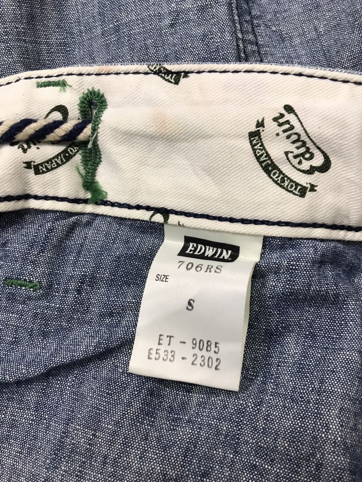 Edwin × Vintage Edwin Tokyo Japan Indigo Denim Short Pants Design Size US 31 - 8 Thumbnail
