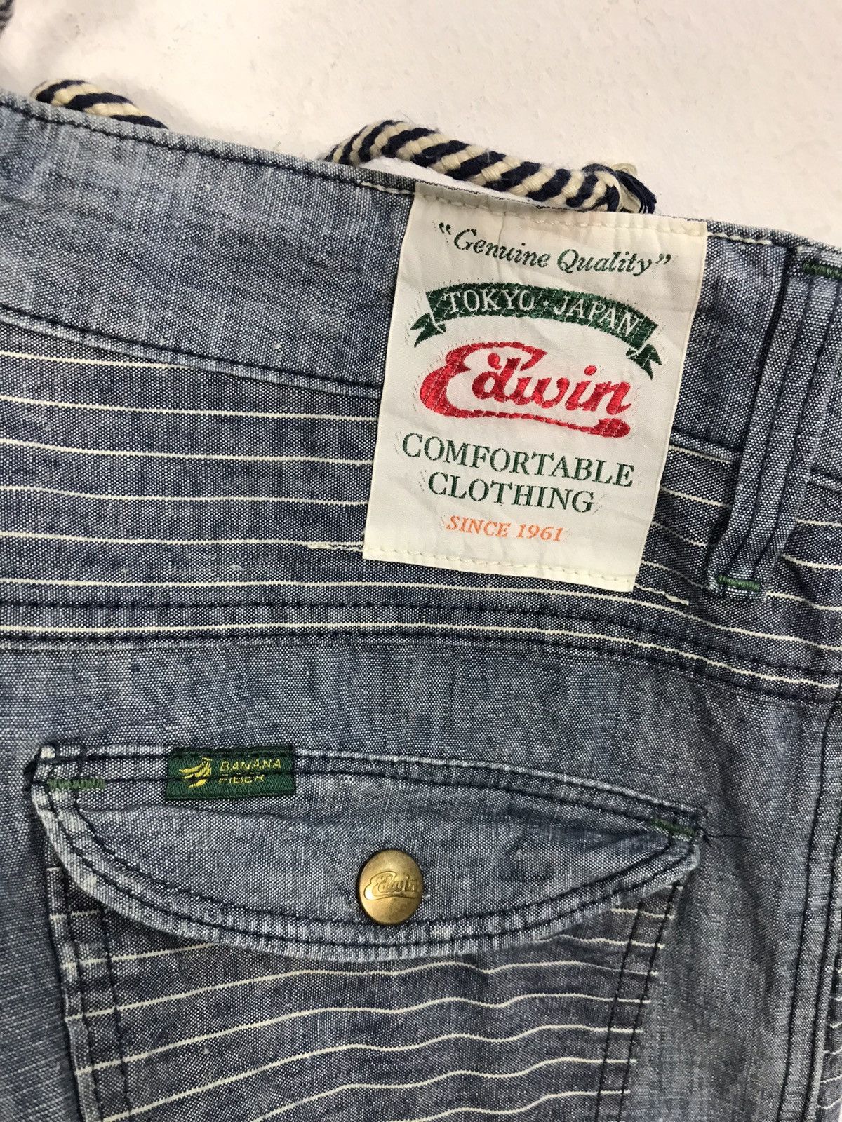 Edwin × Vintage Edwin Tokyo Japan Indigo Denim Short Pants Design Size US 31 - 7 Thumbnail