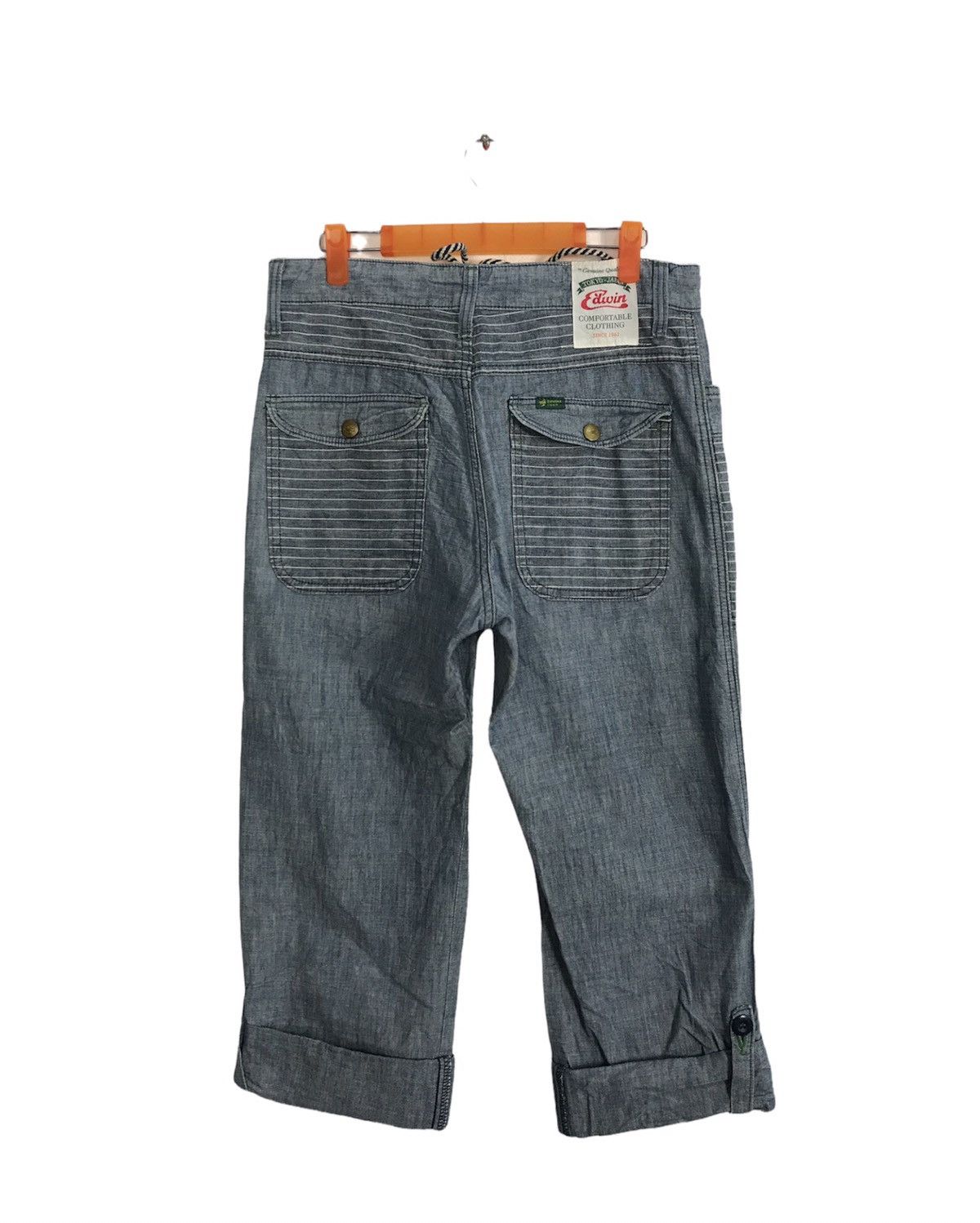 Edwin × Vintage Edwin Tokyo Japan Indigo Denim Short Pants Design Size US 31 - 2 Thumbnail