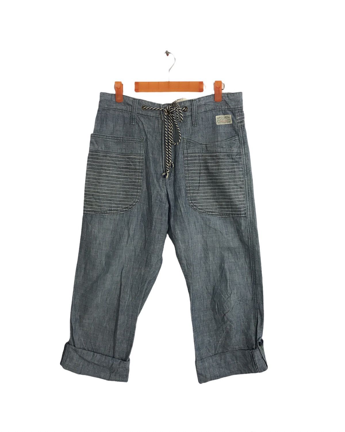 Edwin × Vintage Edwin Tokyo Japan Indigo Denim Short Pants Design Size US 31 - 1 Thumbnail