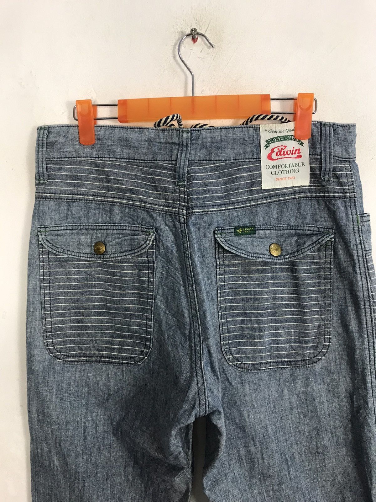 Edwin × Vintage Edwin Tokyo Japan Indigo Denim Short Pants Design Size US 31 - 4 Thumbnail