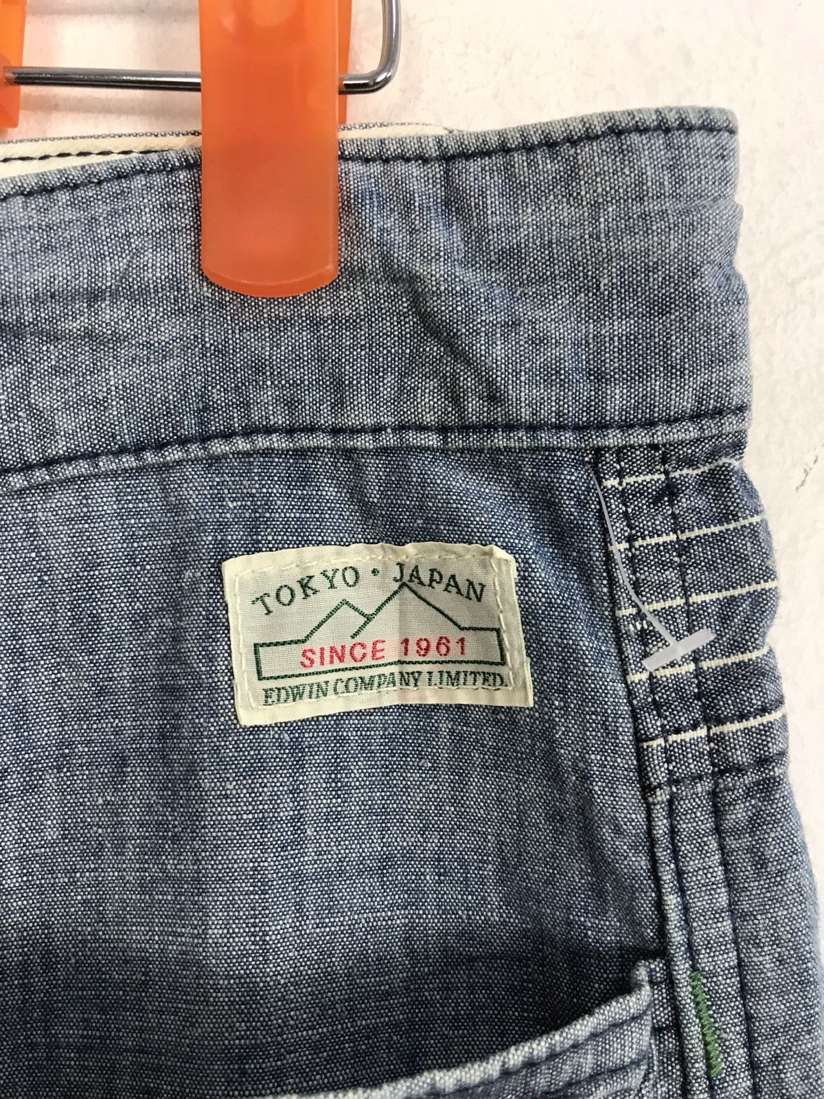 Edwin × Vintage Edwin Tokyo Japan Indigo Denim Short Pants Design Size US 31 - 6 Thumbnail