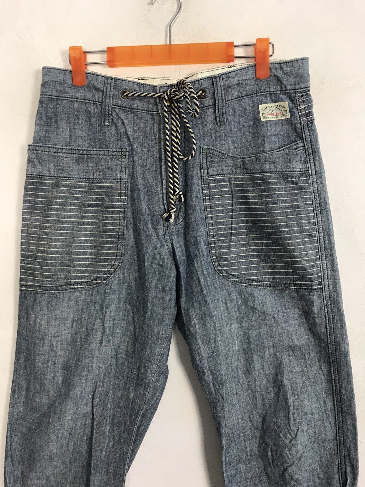 Edwin × Vintage Edwin Tokyo Japan Indigo Denim Short Pants Design Size US 31 - 3 Thumbnail