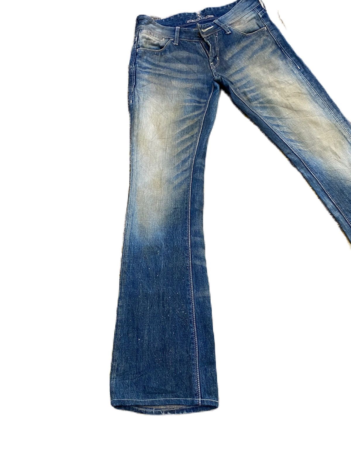 Junya Watanabe × Murder License FLARE PANTS THE MURDER LICENSE DENIM JAPANESE BRAND DISTRESS Size US 30 / EU 46 - 3 Thumbnail