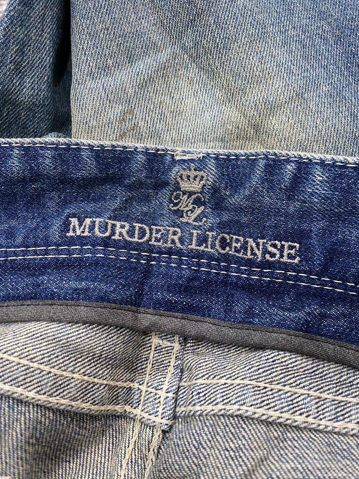Junya Watanabe × Murder License FLARE PANTS THE MURDER LICENSE DENIM JAPANESE BRAND DISTRESS Size US 30 / EU 46 - 5 Thumbnail